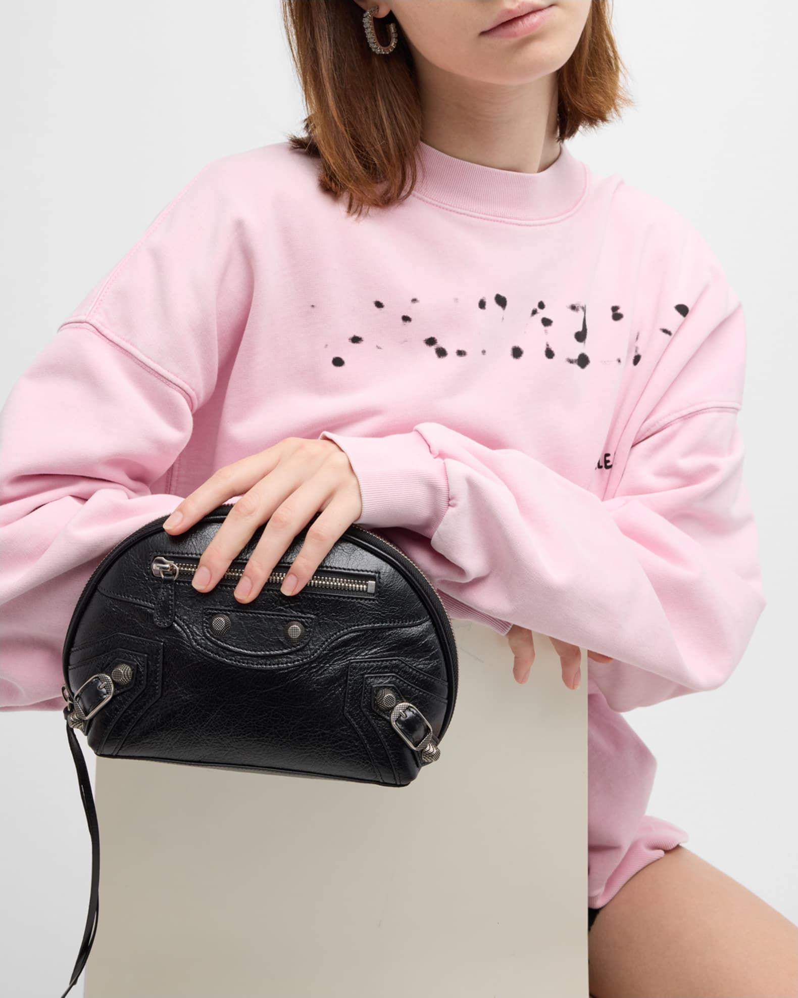 Balenciaga Le Cagole Small Cosmetic Pouch | Neiman Marcus