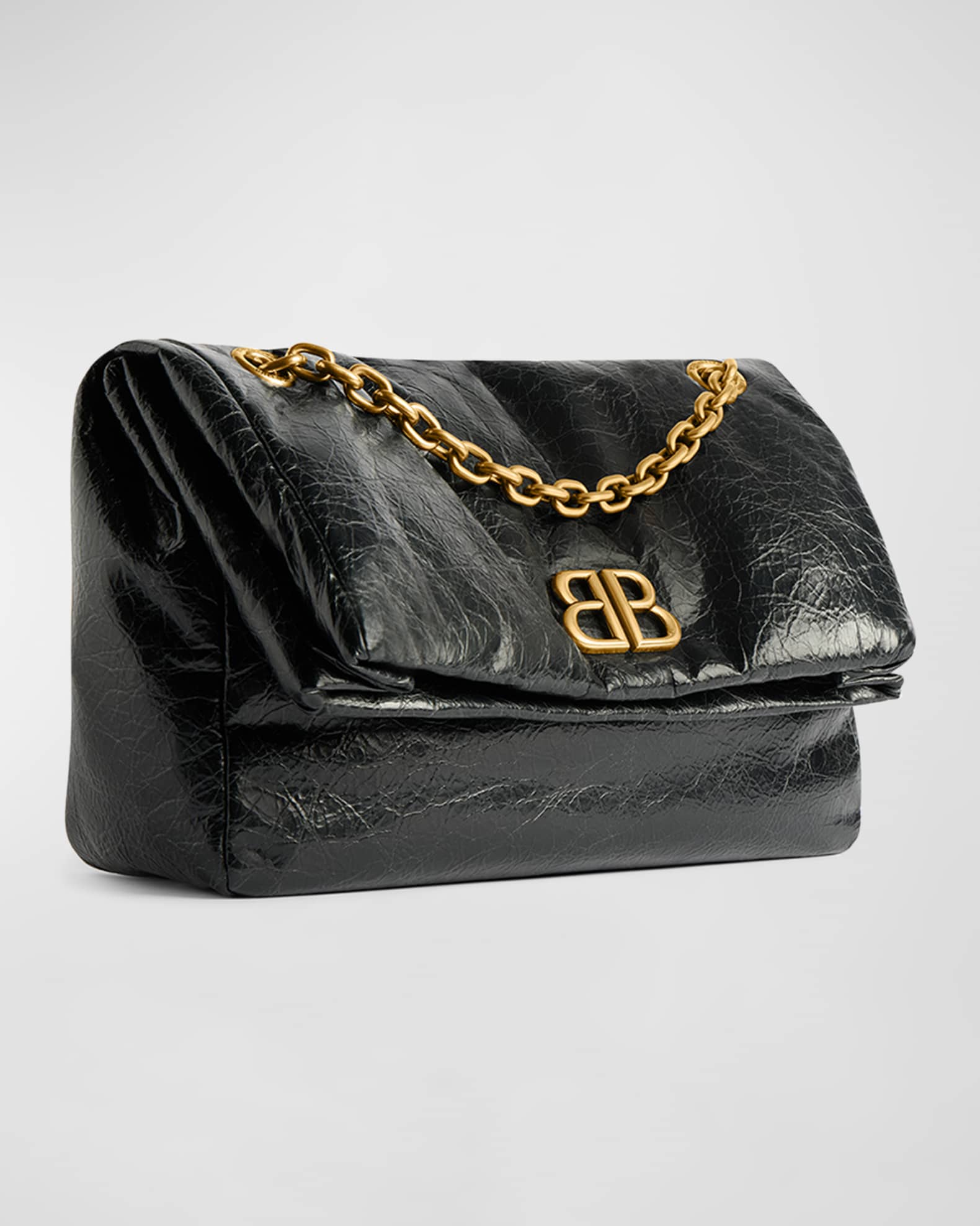 Balenciaga Women's Monaco Small Chain Shoulder Bag - Black