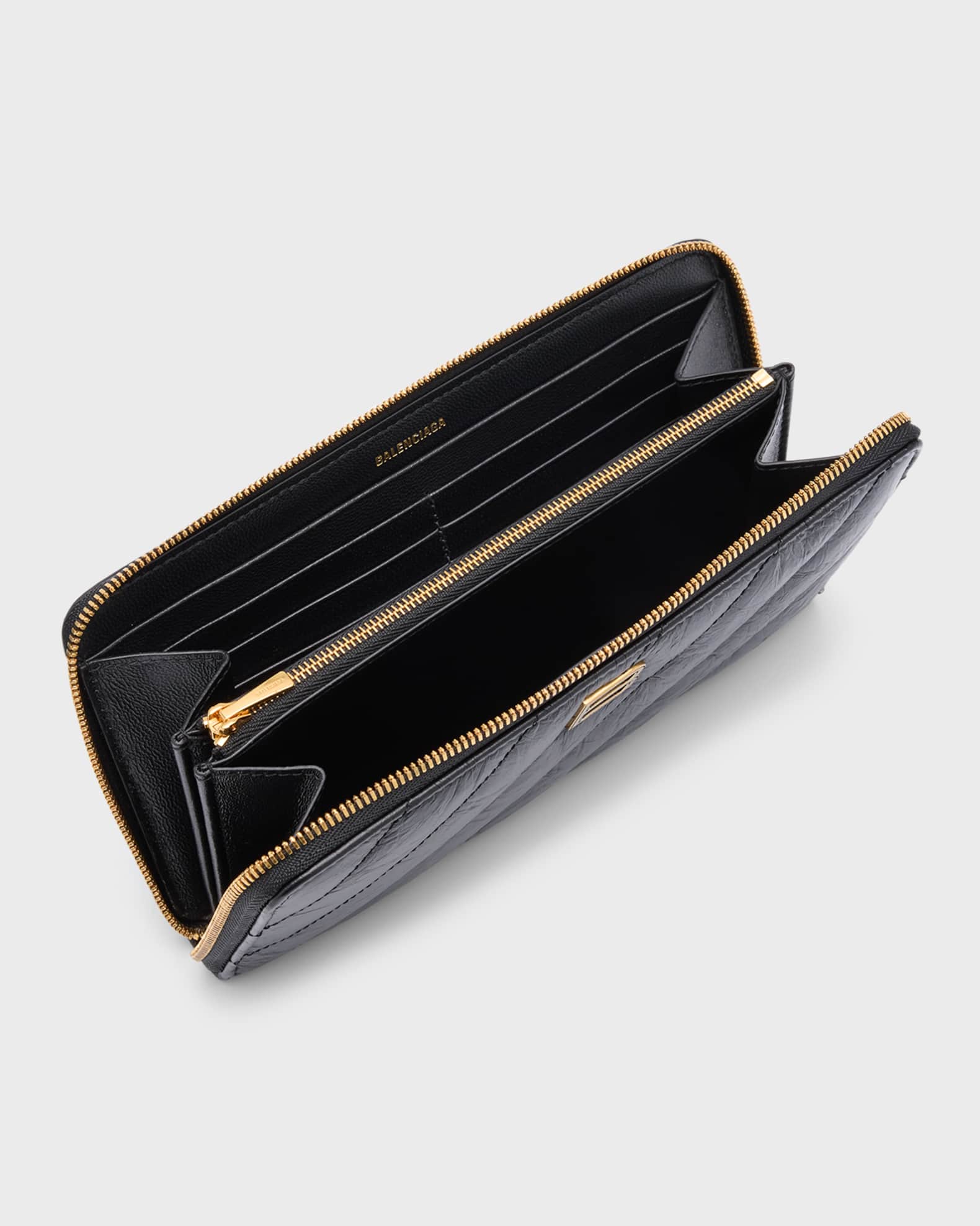 Men's Cash Continental Wallet in Black/white | Balenciaga US