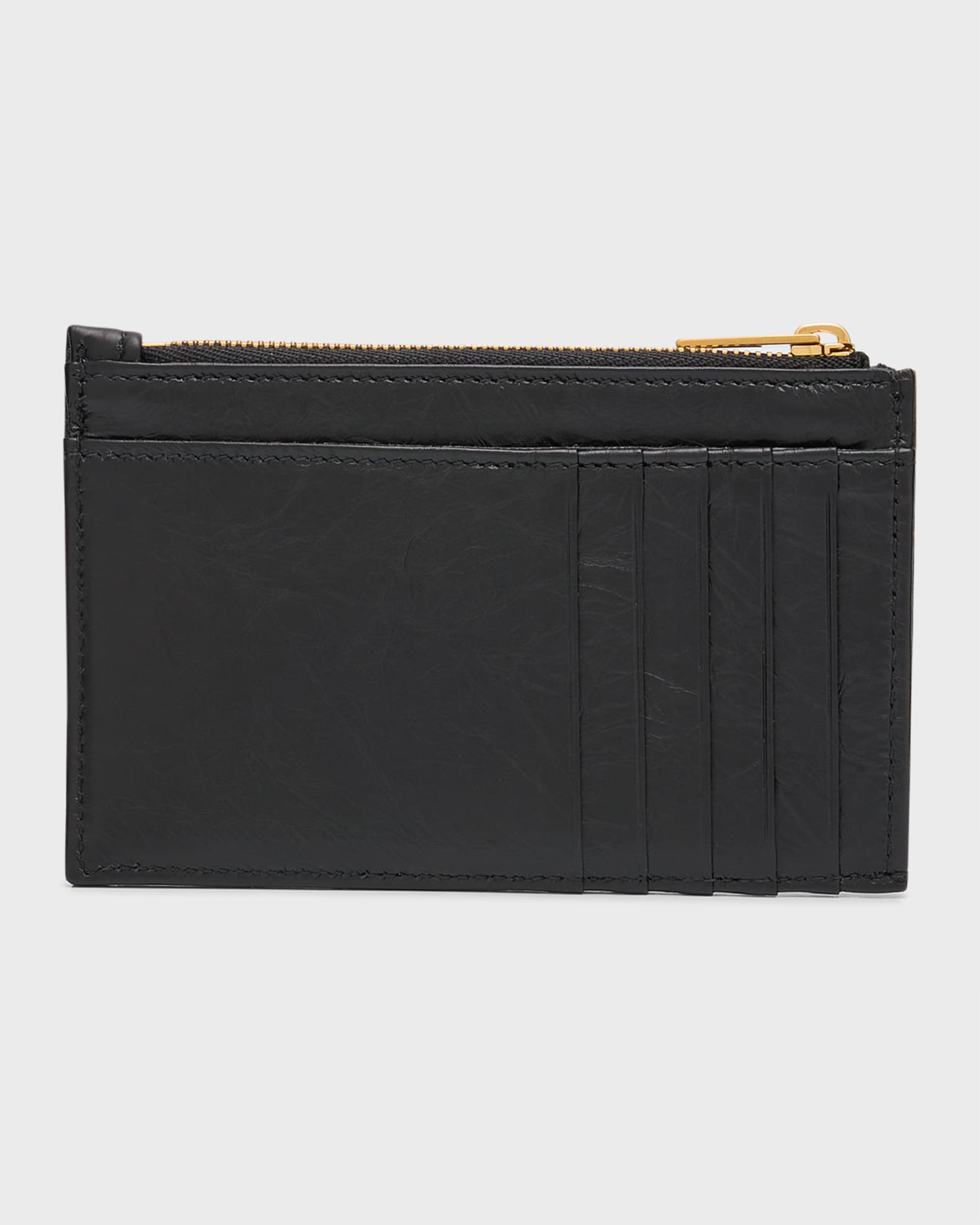 ★BALENCIAGA★ Crush Quilted Long Coin Card Holder Black 766 Medium-766465210J11000_F.jpg?v=4
