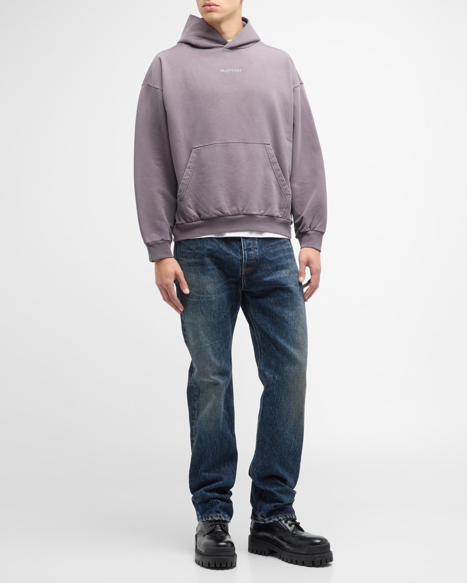 Men's Balenciaga Back Hoodie Medium Fit 1
