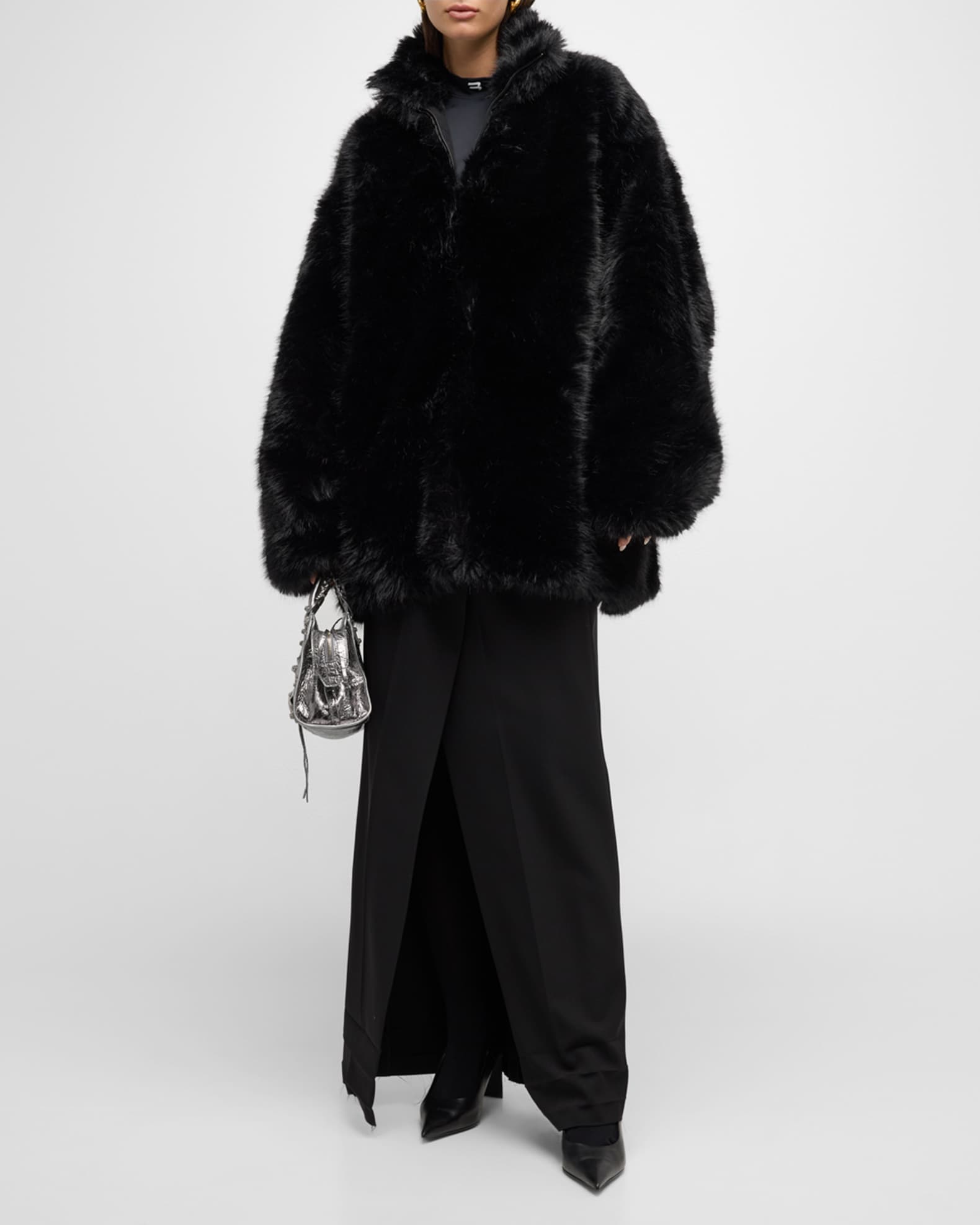 Balenciaga Extended BB Balenciaga Zip-Up Jacket | Neiman Marcus