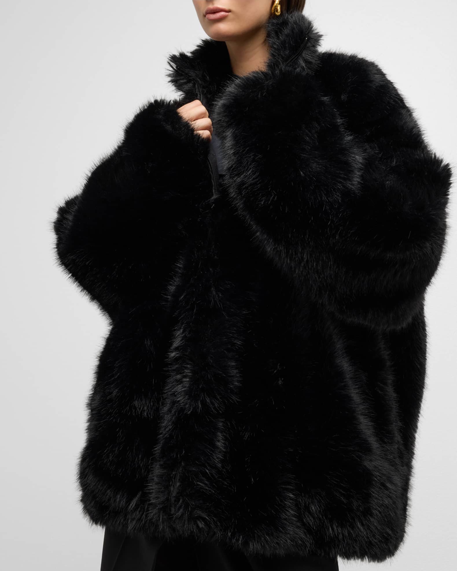 Balenciaga Extended BB Balenciaga Zip-Up Jacket | Neiman Marcus