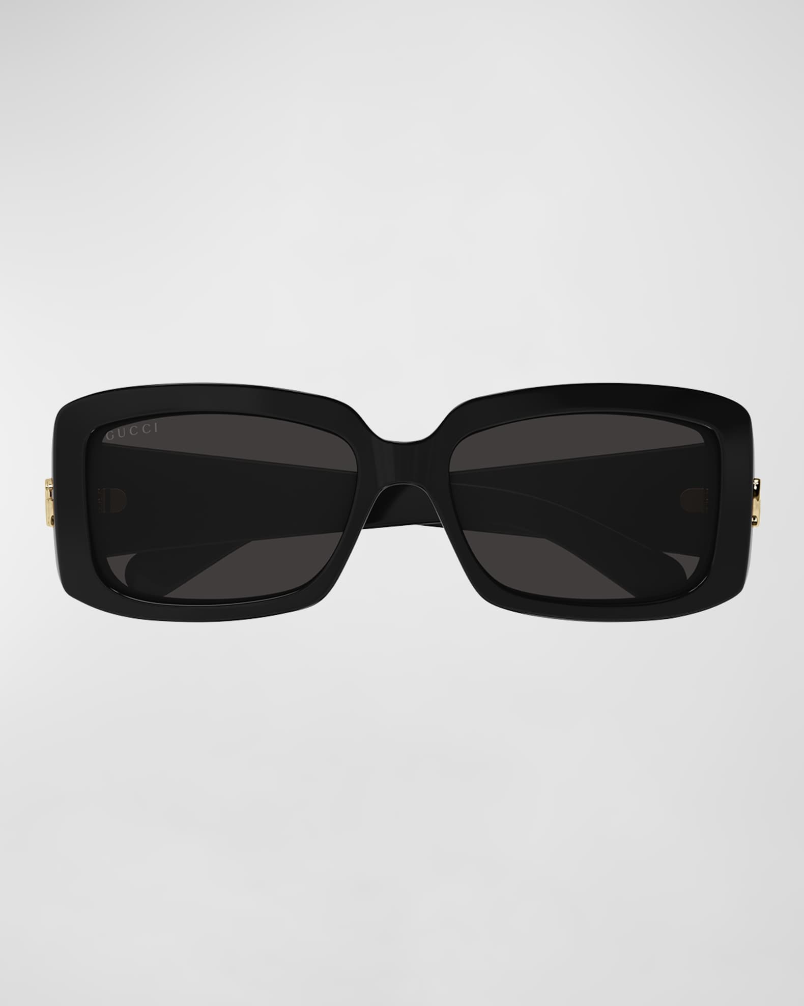 GG Plastic Rectangle Sunglasses Neiman Marcus