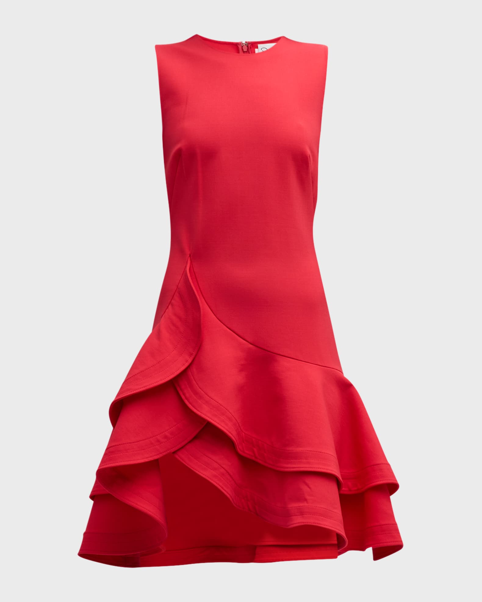 Ruffle Hem Sleeveless Mini Dress