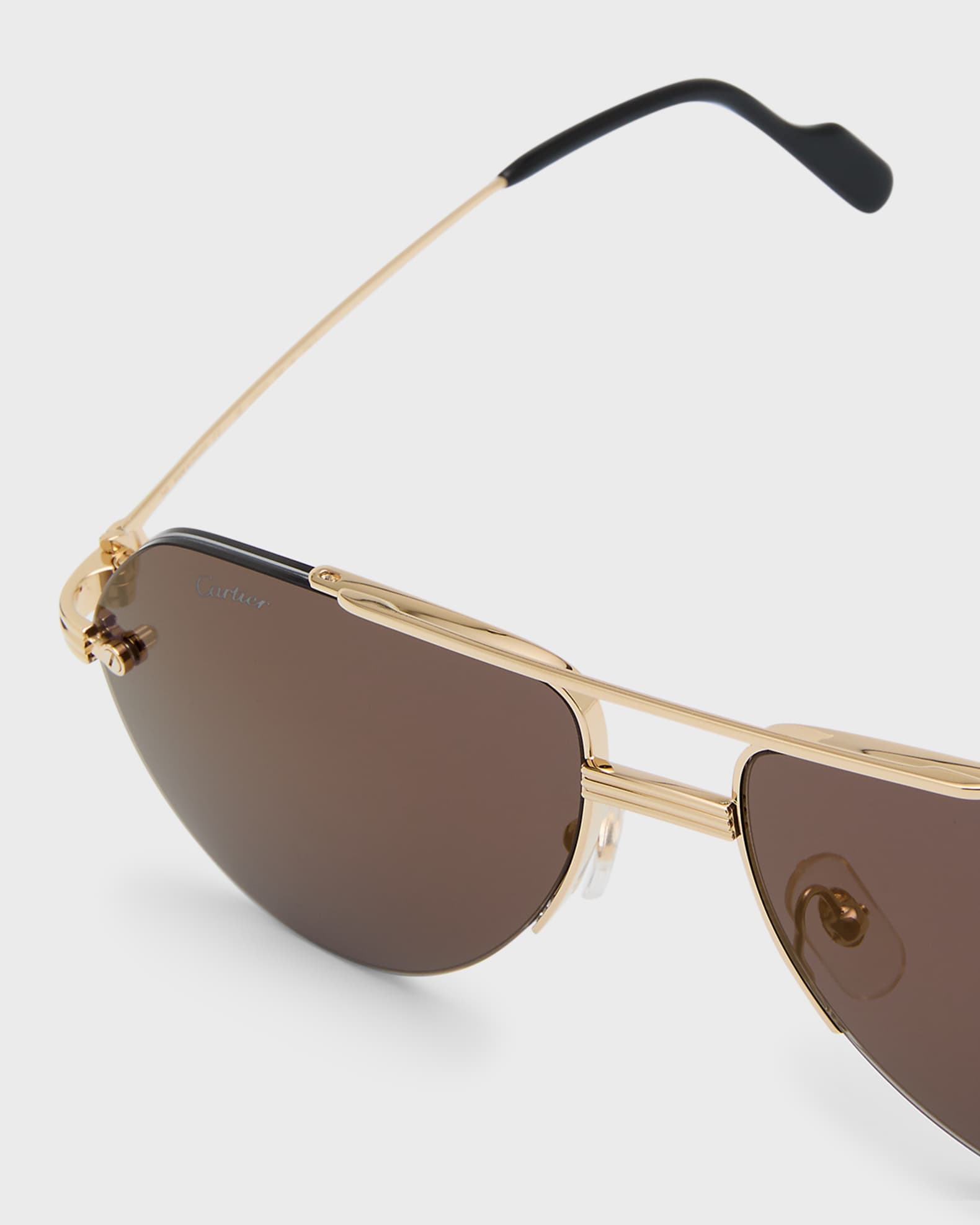 Cartier Men's CT0427SM Metal Aviator Sunglasses | Neiman Marcus