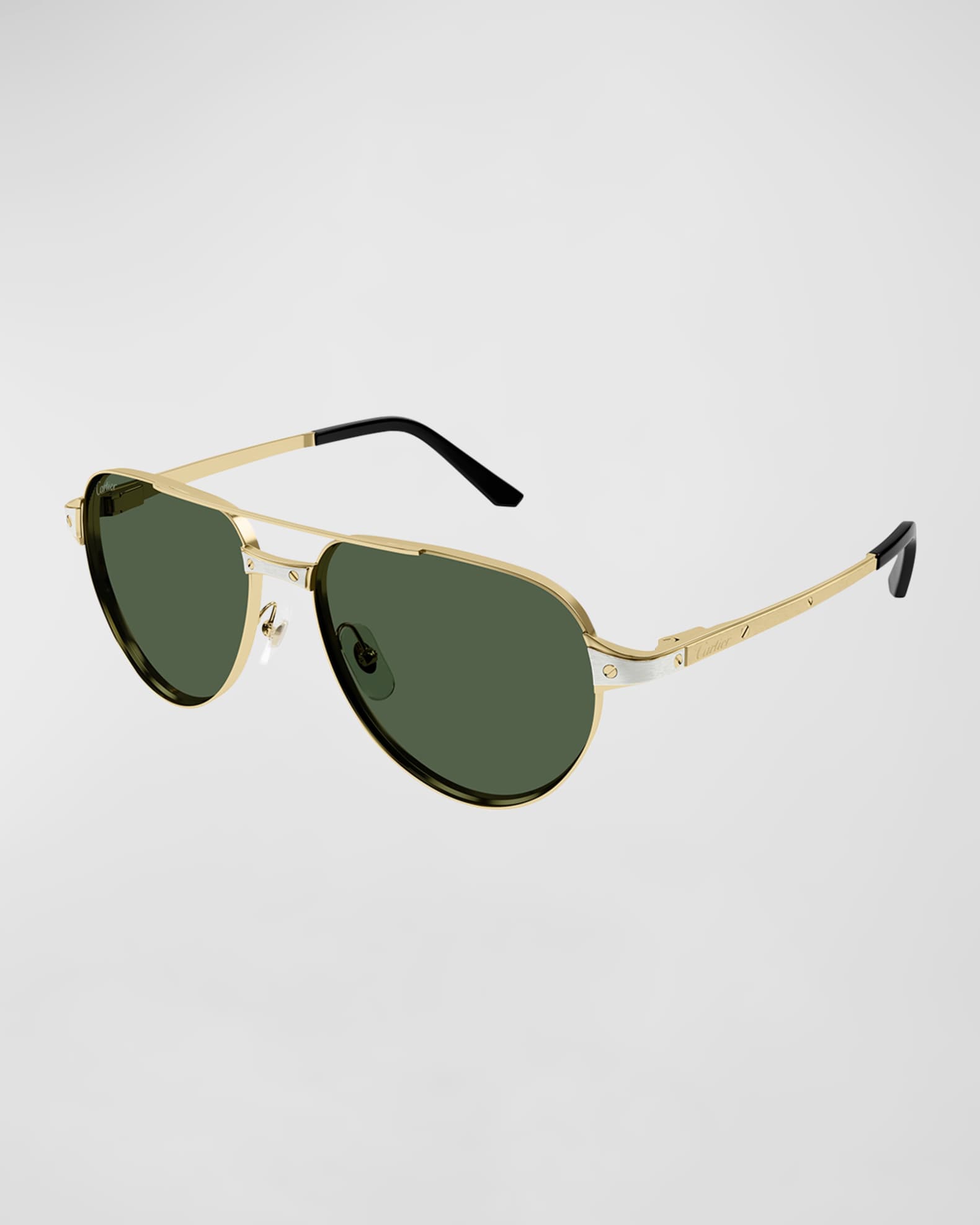 Cartier Men's CT0425SM Metal Aviator Sunglasses