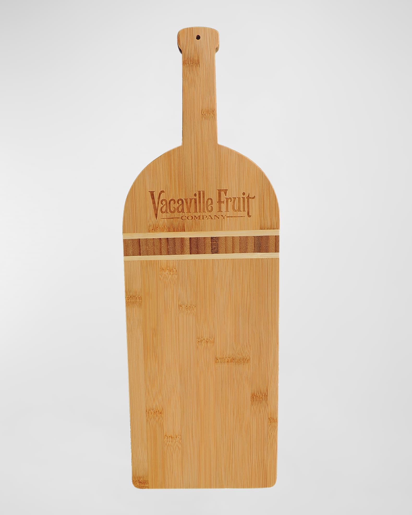 Vacaville Fruit Co. Wine-Shaped Bamboo Dried Fruit and Nut Cutting Board