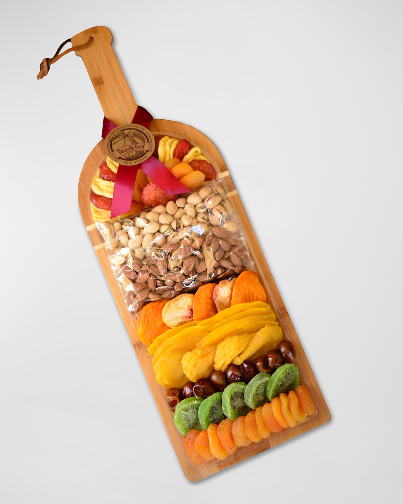 Wine-Shaped Bamboo Dried Fruit and Nut Cutting Board 0