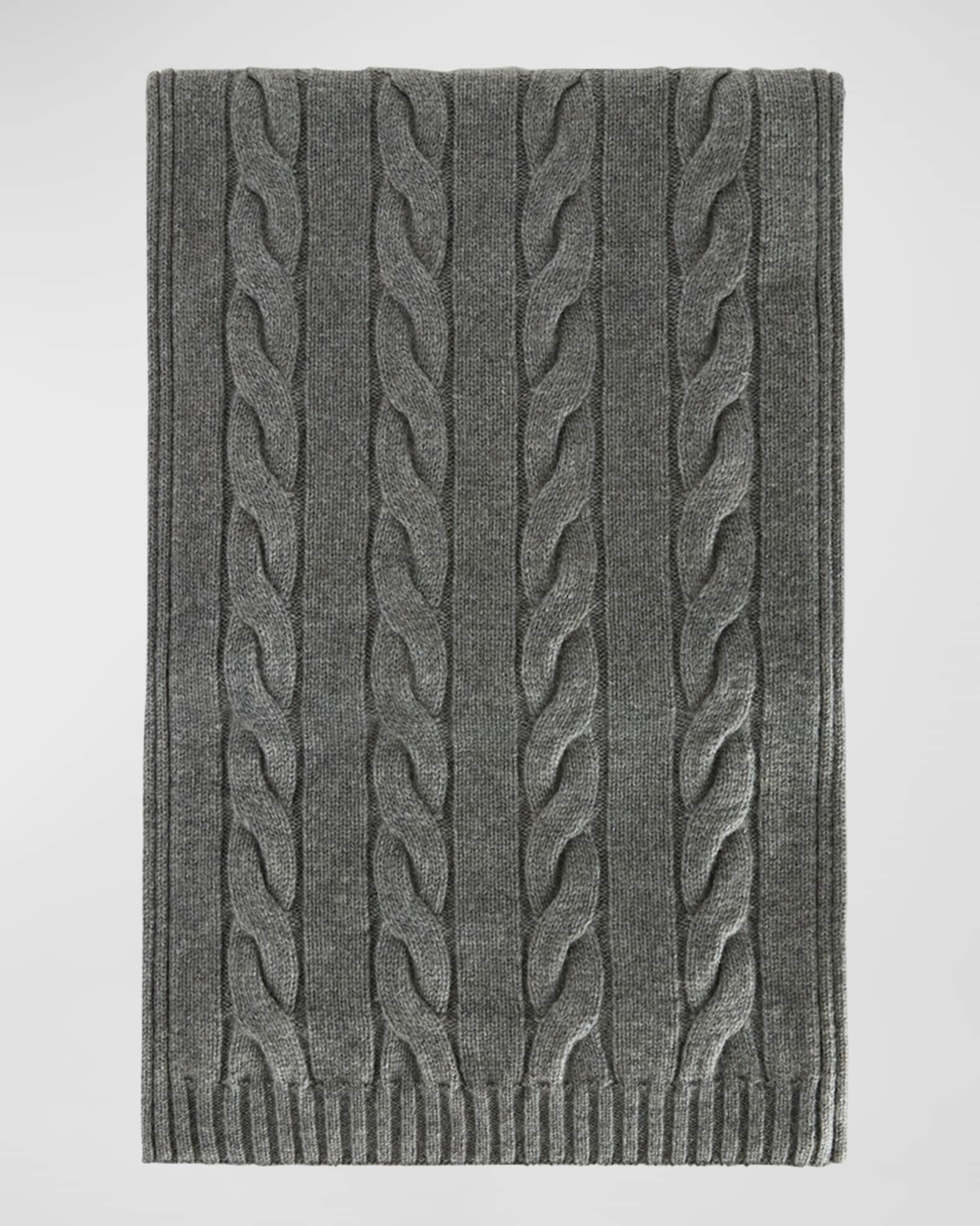 Cashmere Cable Knit Scarf 0