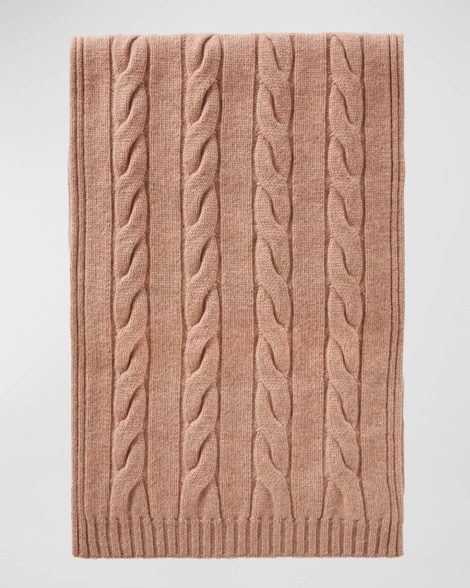 Loro Piana Cashmere Cable Knit Scarf