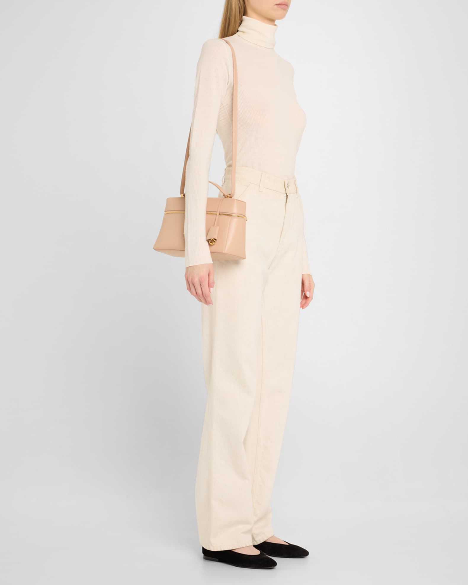 Loro Piana Extra Bag L27 Leather Saddle Bag | Neiman Marcus Loro Piana Extra Bag L27 Leather Saddle Bag | Neiman Marcus
