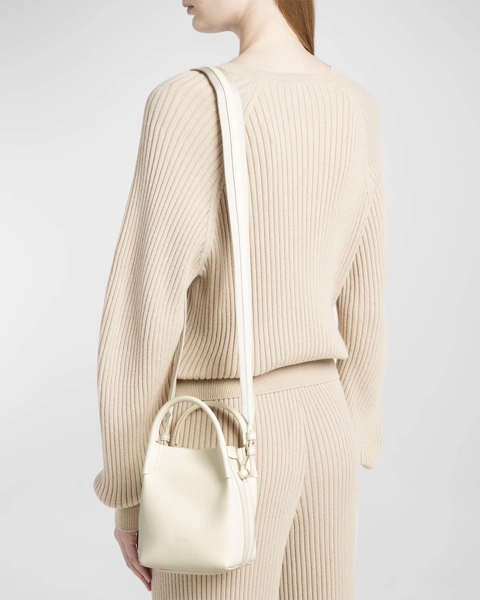 Loro Piana Bale Micro Grain Leather Crossbody Bag | Neiman Marcus