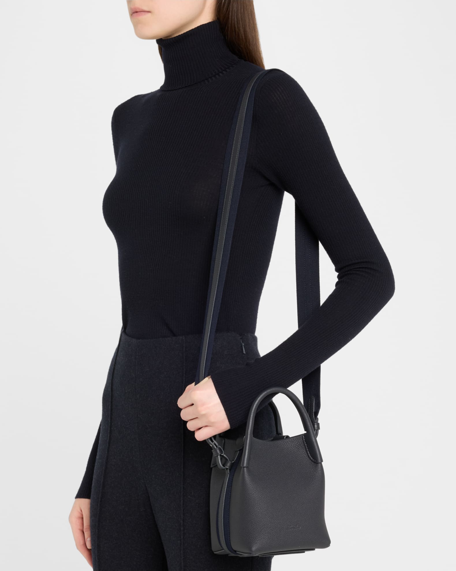Bale Micro Grain Leather Crossbody Bag 1