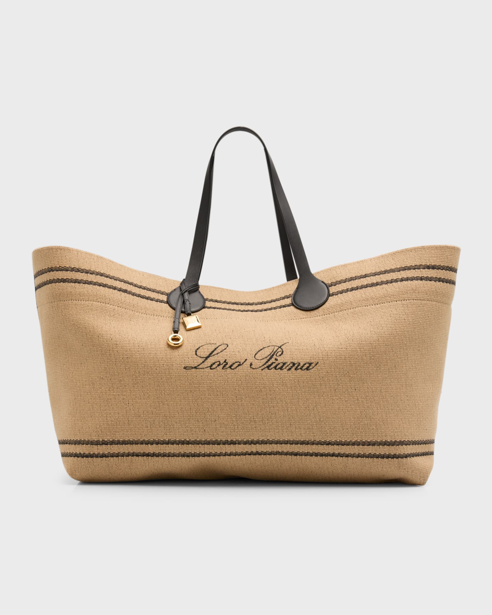 Loro Piana Logo Monogram Leather Bag Charm