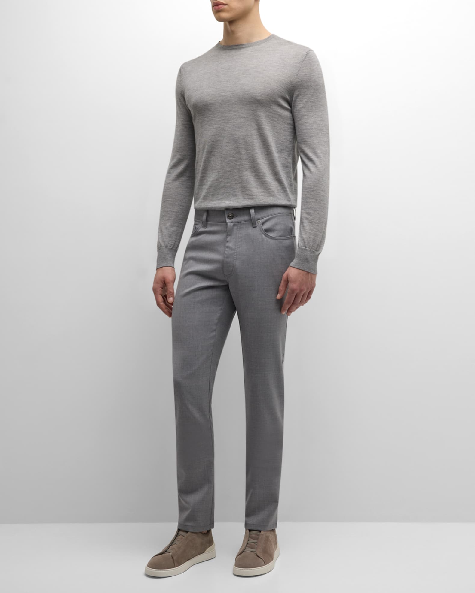 Zegna Men s Wool Straight Leg Pants