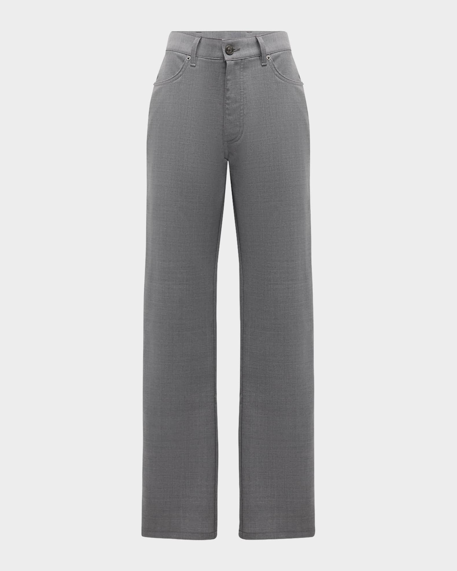 ZEGNA Men's Wool Straight-Leg 5-Pocket Pants | Neiman Marcus