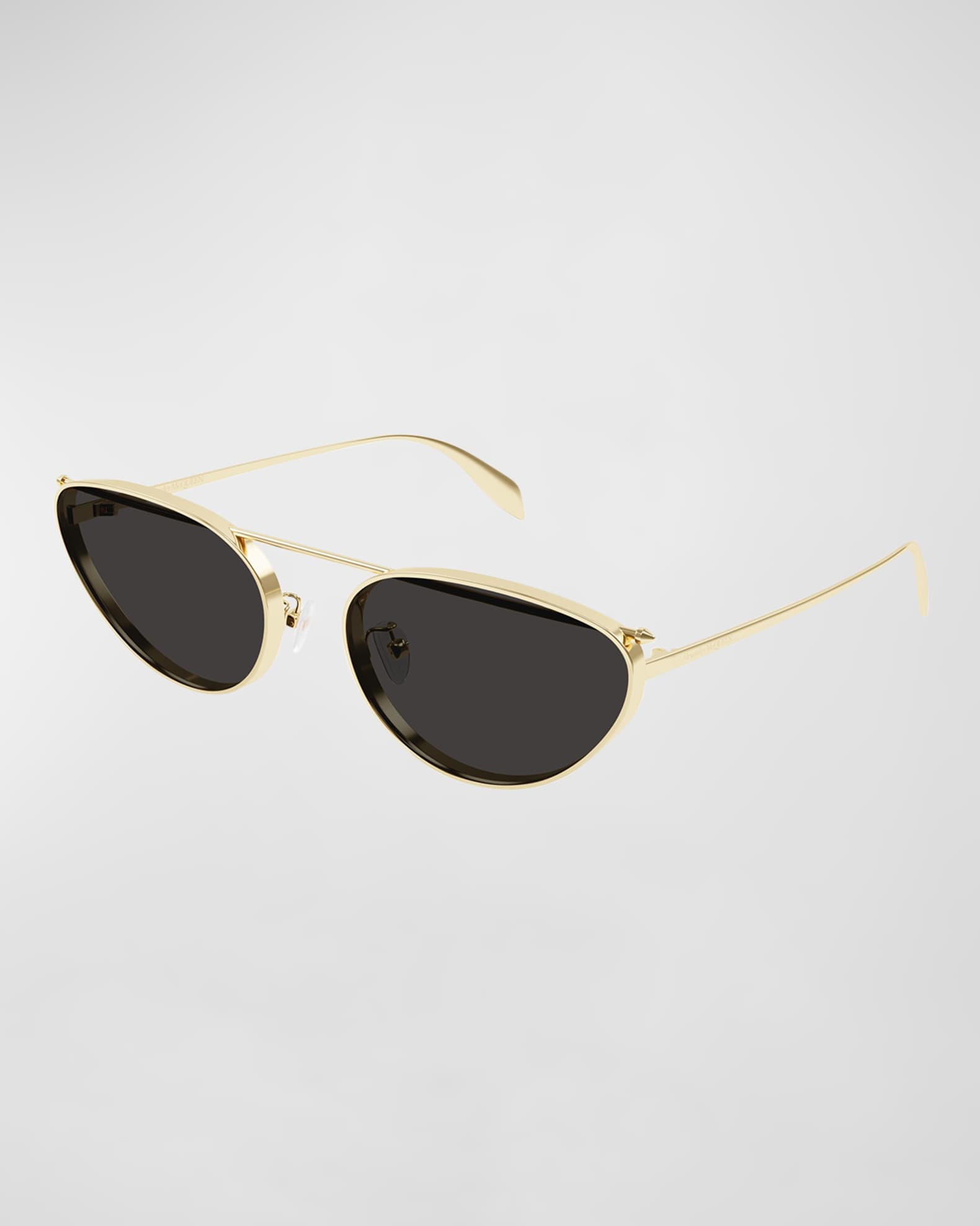 Studded Metal Cat Eye Aviator Sunglasses