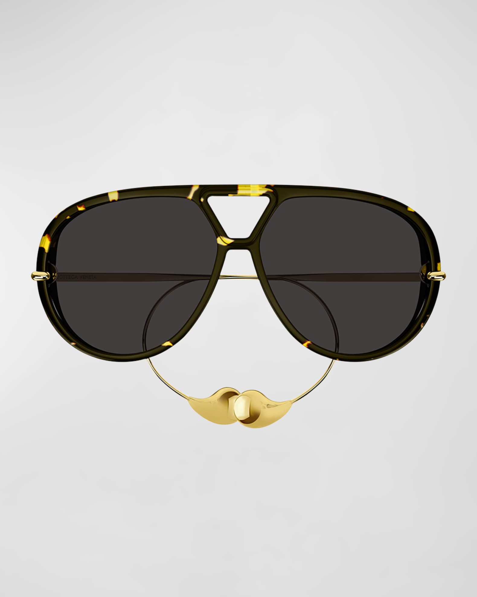 【送料&関税込】Bottega Veneta Angular Aviator Sunglasses Bottega Veneta Geometric Acetate & Metal Alloy Aviator
