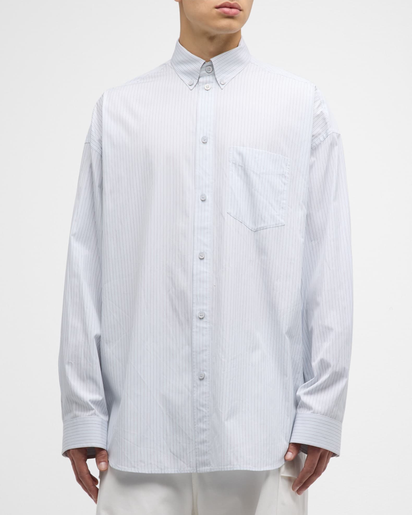 Balenciaga Men's Balenciaga Shirt Oversized | Neiman Marcus