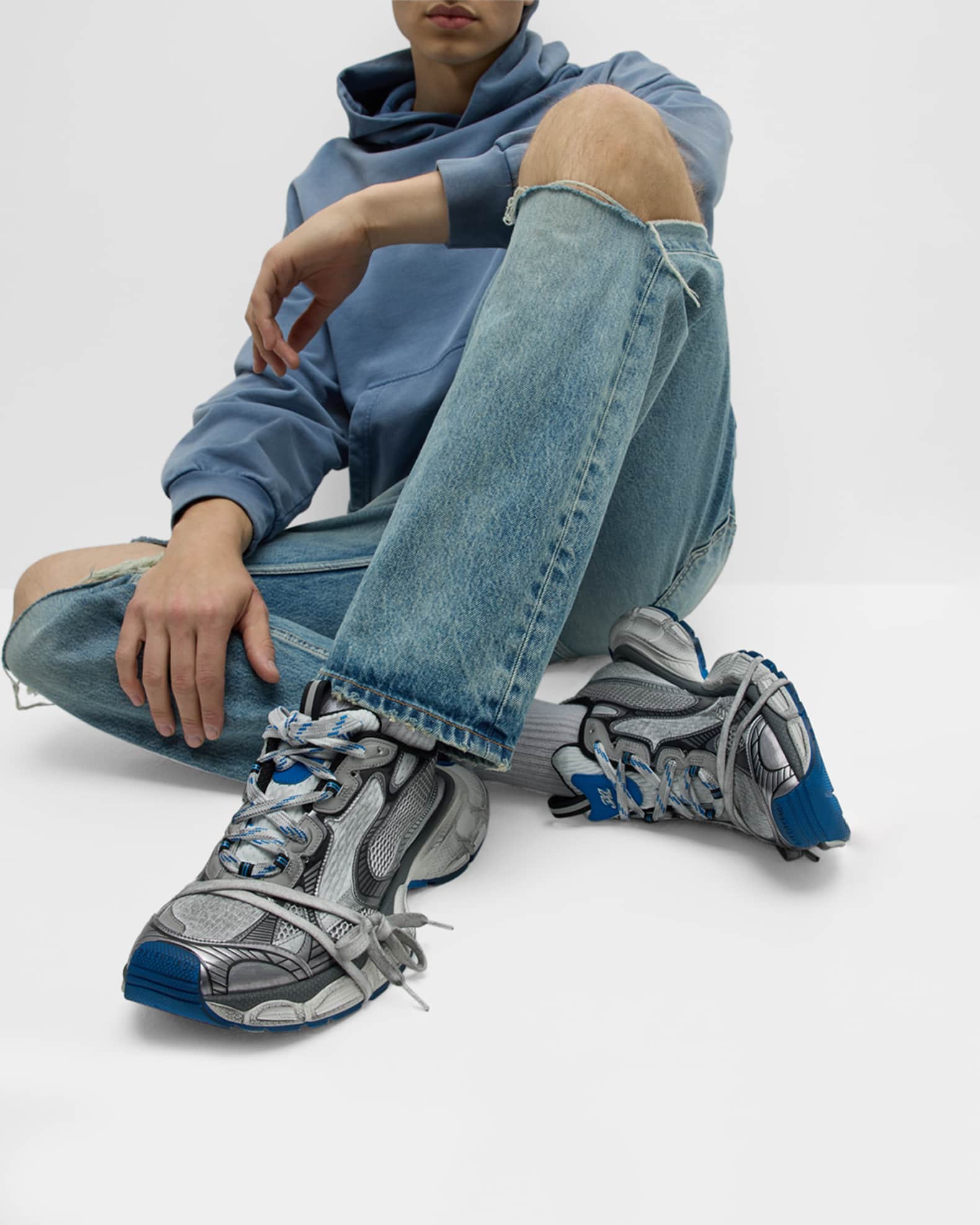 BALENCIAGA Men's 3XL Mesh Runner Sneakers スニーカー ロゴ Balenciaga Men's 3XL Mesh Runner Sneakers | Neiman Marcus