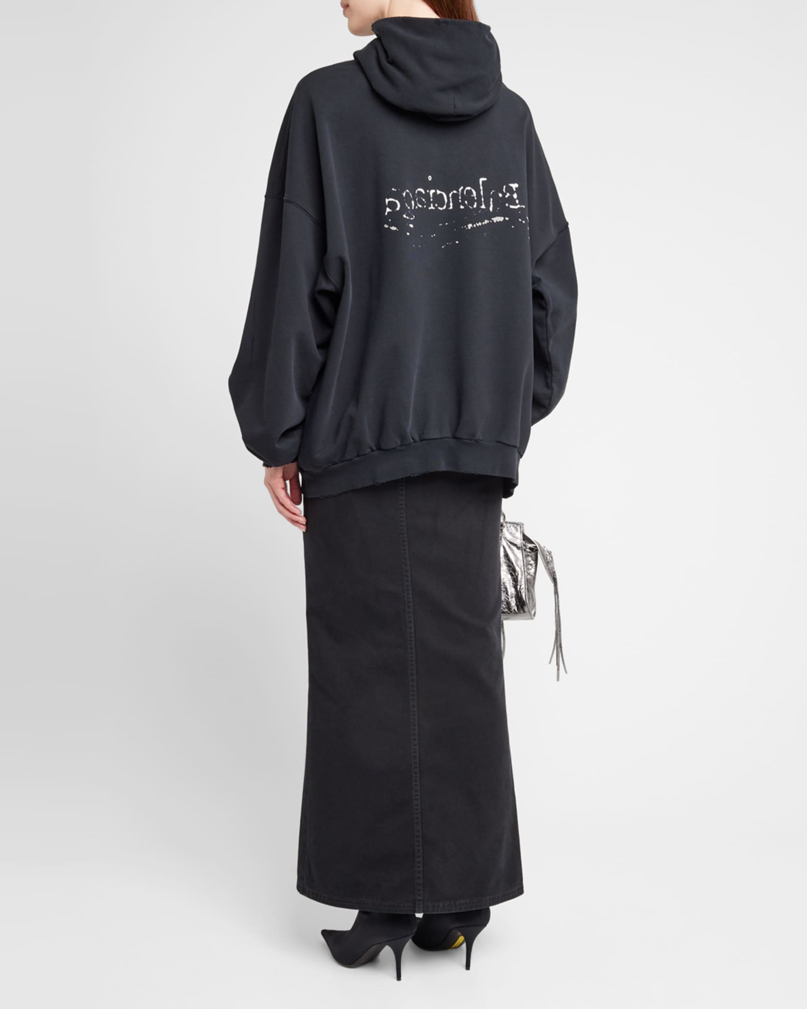 Balenciaga Hand-Drawn Political Campaign Oversized Hoodie Balenciaga Hand-Drawn Political Campaign Oversized Hoodie