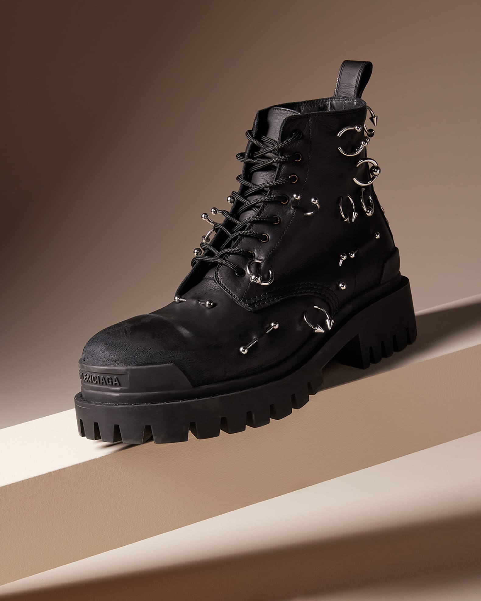 独特な With Boot 20mm Strike Men's Balenciaga Piercings Marcus Neiman | ブーツ