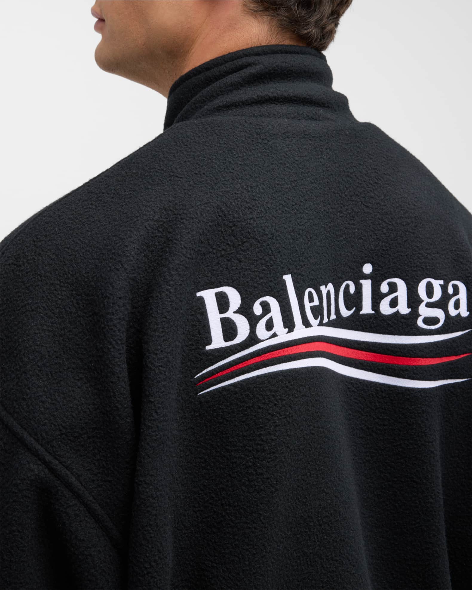 Balenciaga Men's Political Campaign Zip-Up Jacket | Neiman