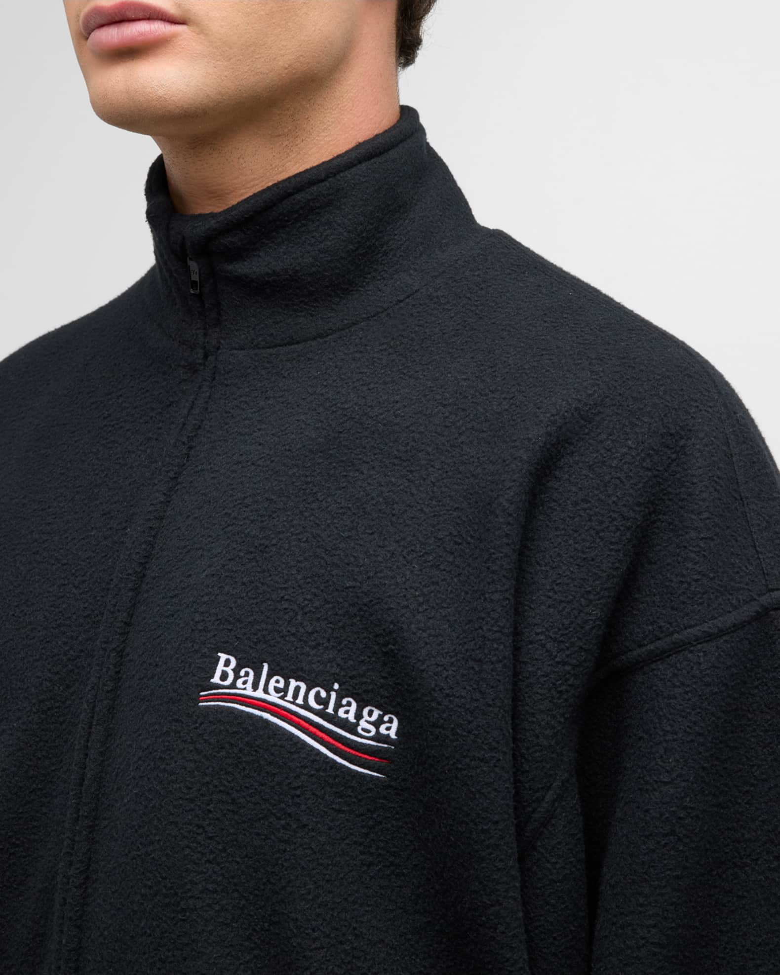 【BALENCIAGA】POLITICAL CAMPAIGN ジップアップ ジャケット Balenciaga Men's Political Campaign Zip-Up Jacket | Neiman