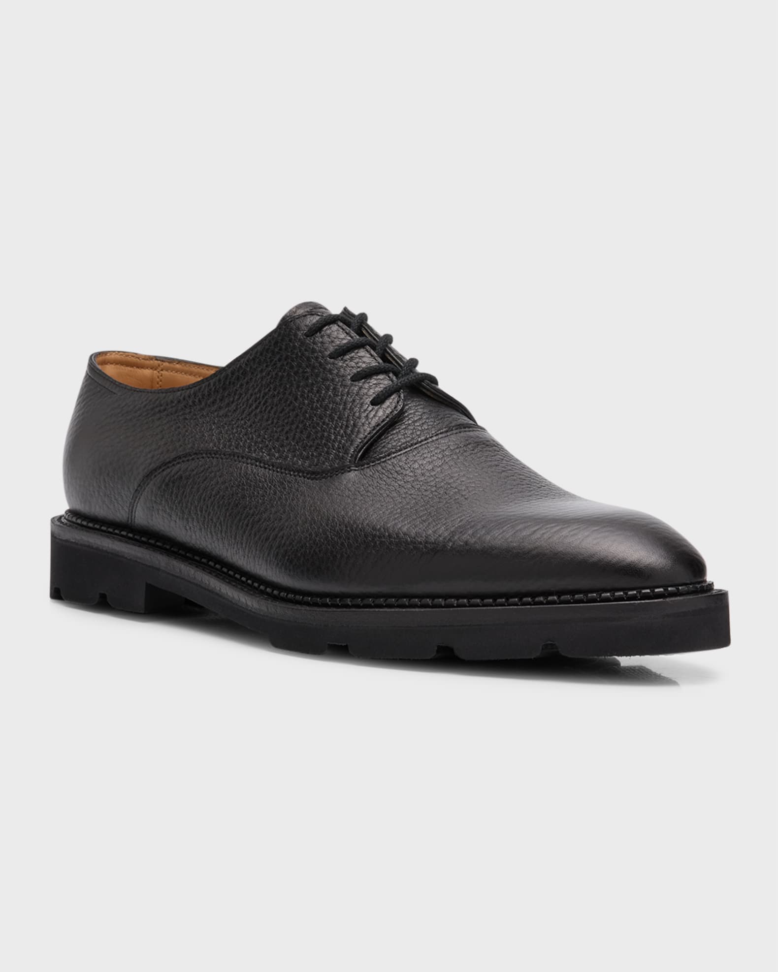Men's Zennor Grained Leather Derby Shoes