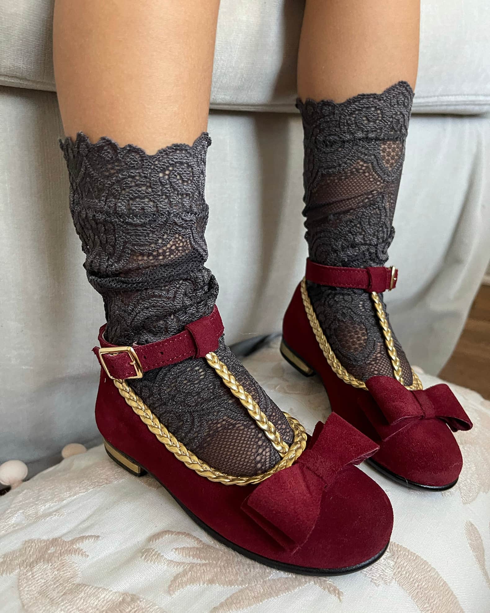 Girl's Empress Garnet Mary Jane Flats, Size 5-13 1