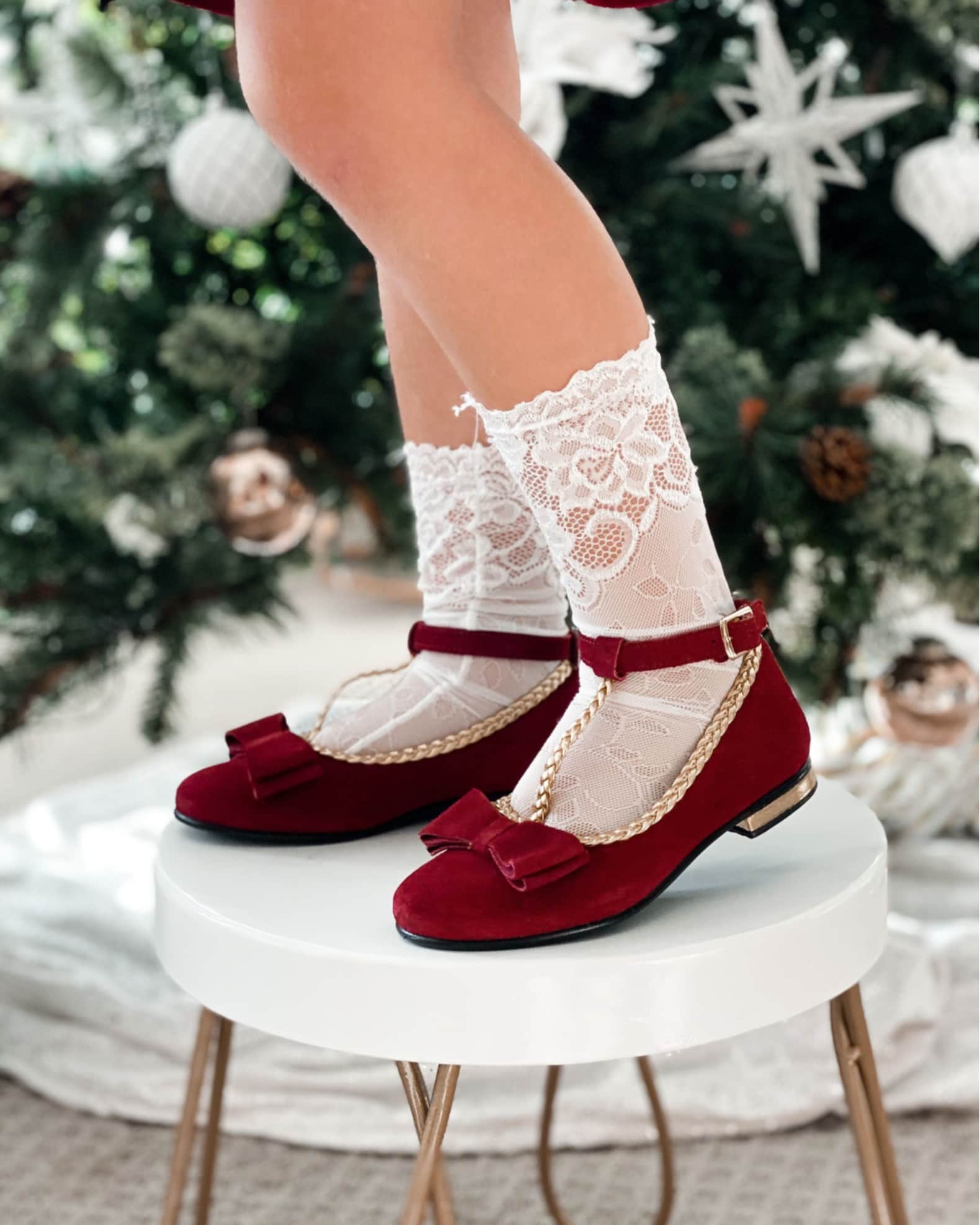 Petite Maison Kids Girl s Empress Garnet Mary Jane Flats Size 5 13 Neiman Marcus