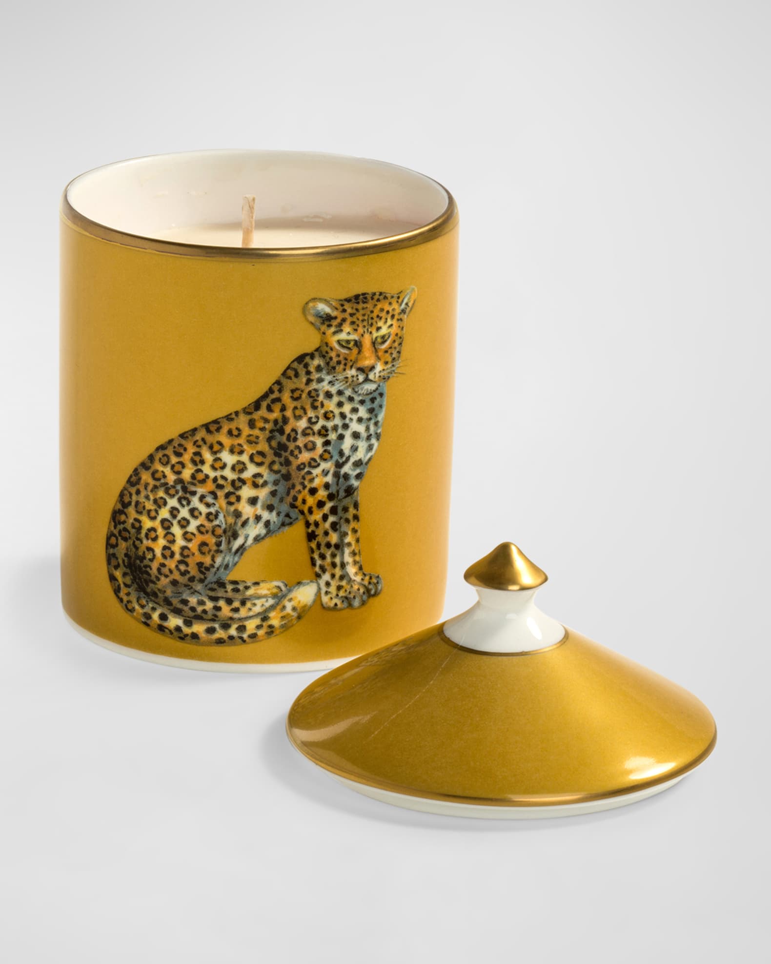 Leopard Gold Jasmine Lidded Candle  1