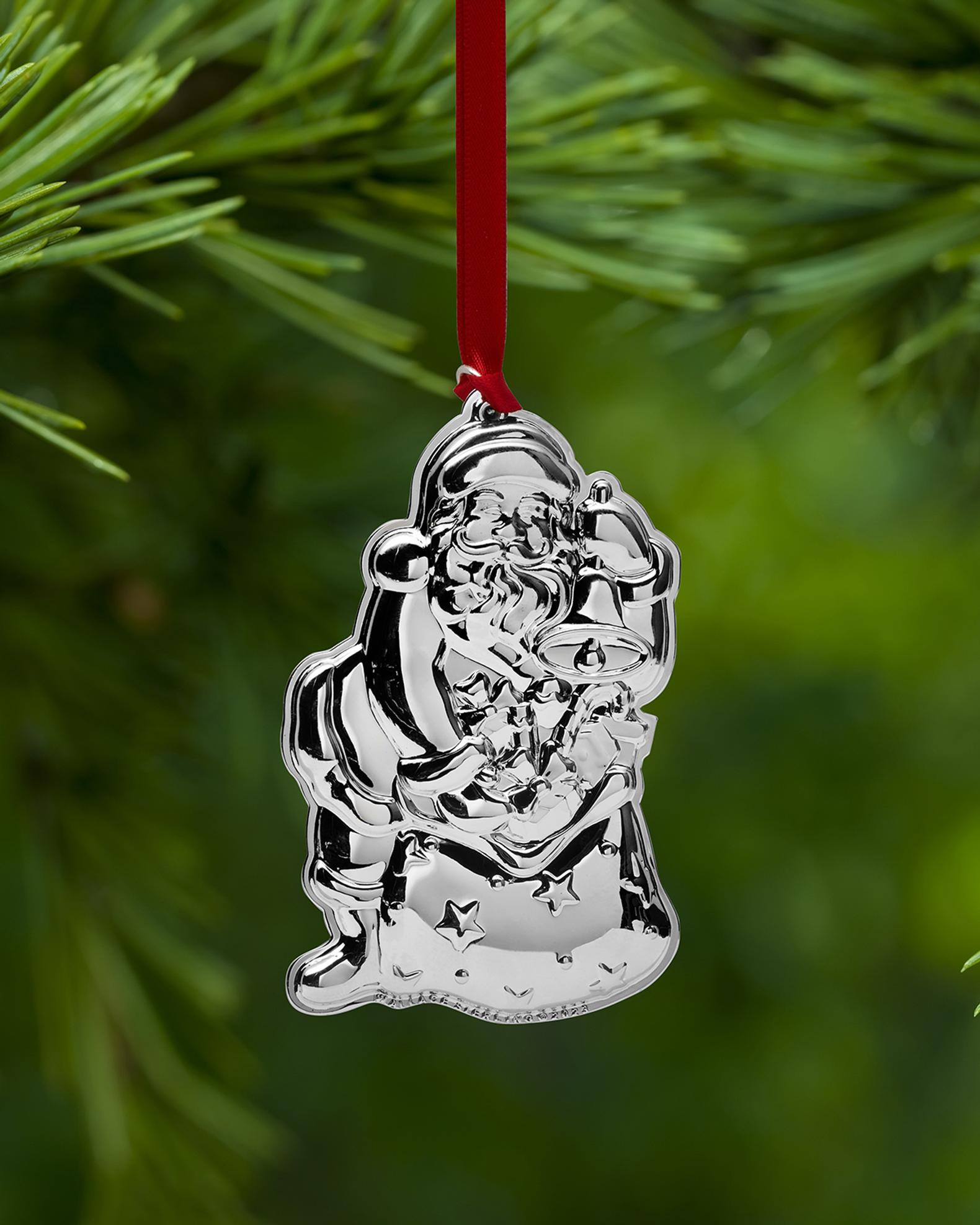 Wallace Silversmiths 2023 Sterling Silver Santa Ornament, 7th Edition ...