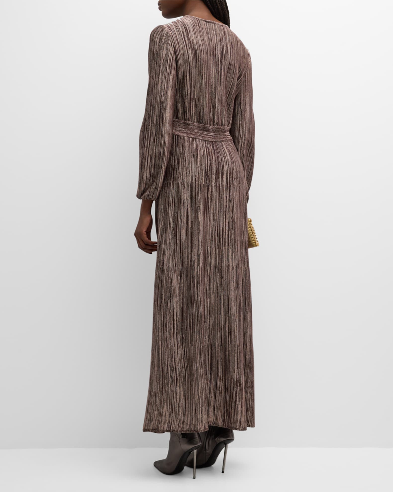 chinese dress ladies Liana Jacquard Long Dress - Noir White Floral Print Jacquard Knit Midi Dress