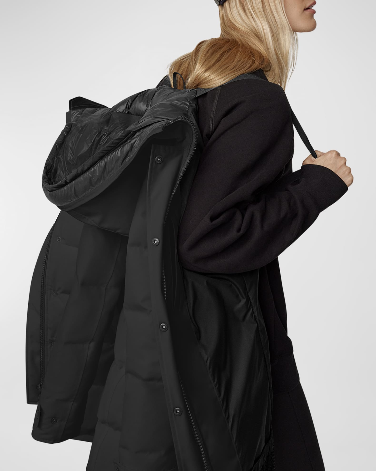 Women canada goose shelburne parka black clearance