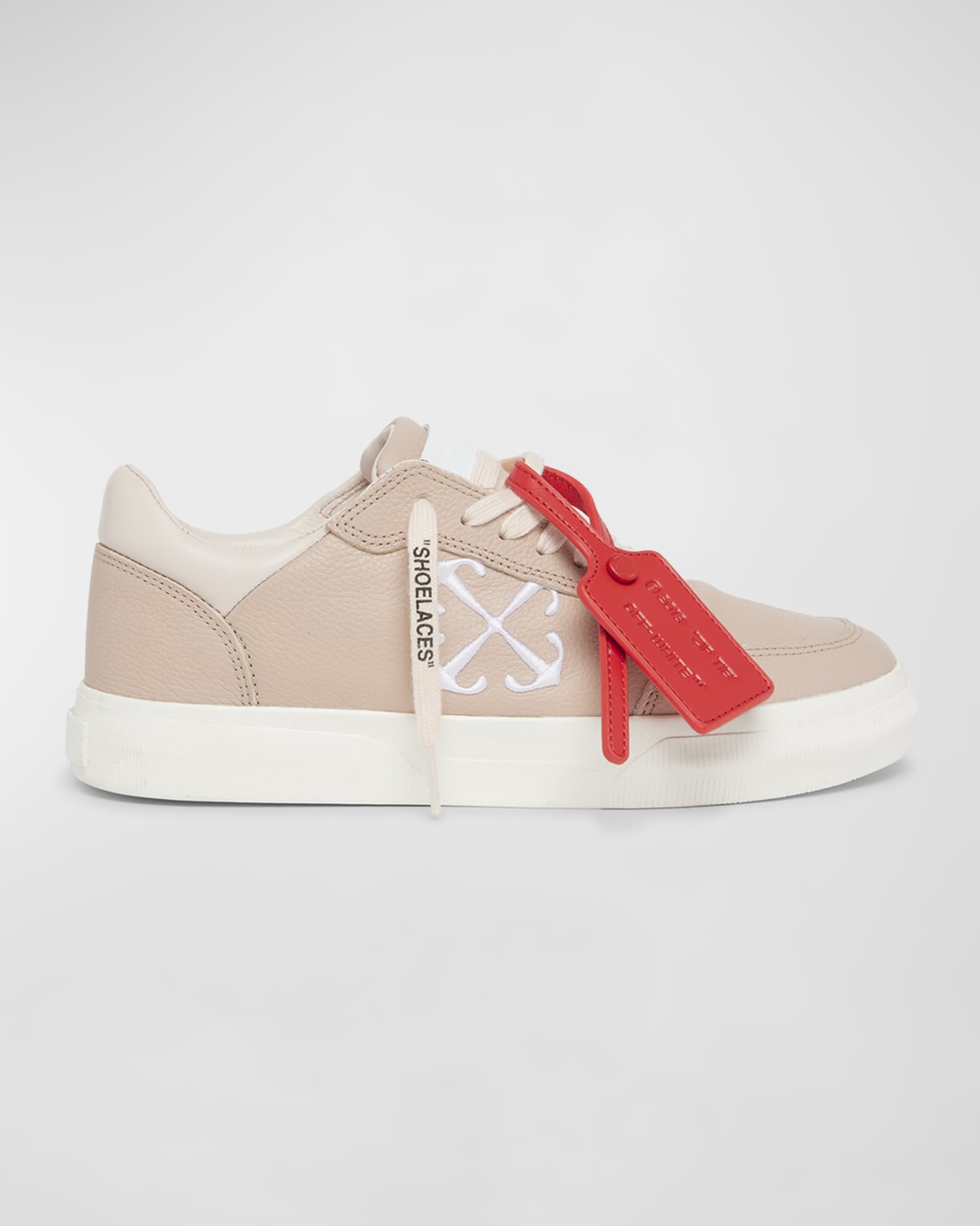Off white vulcanized striped low top top