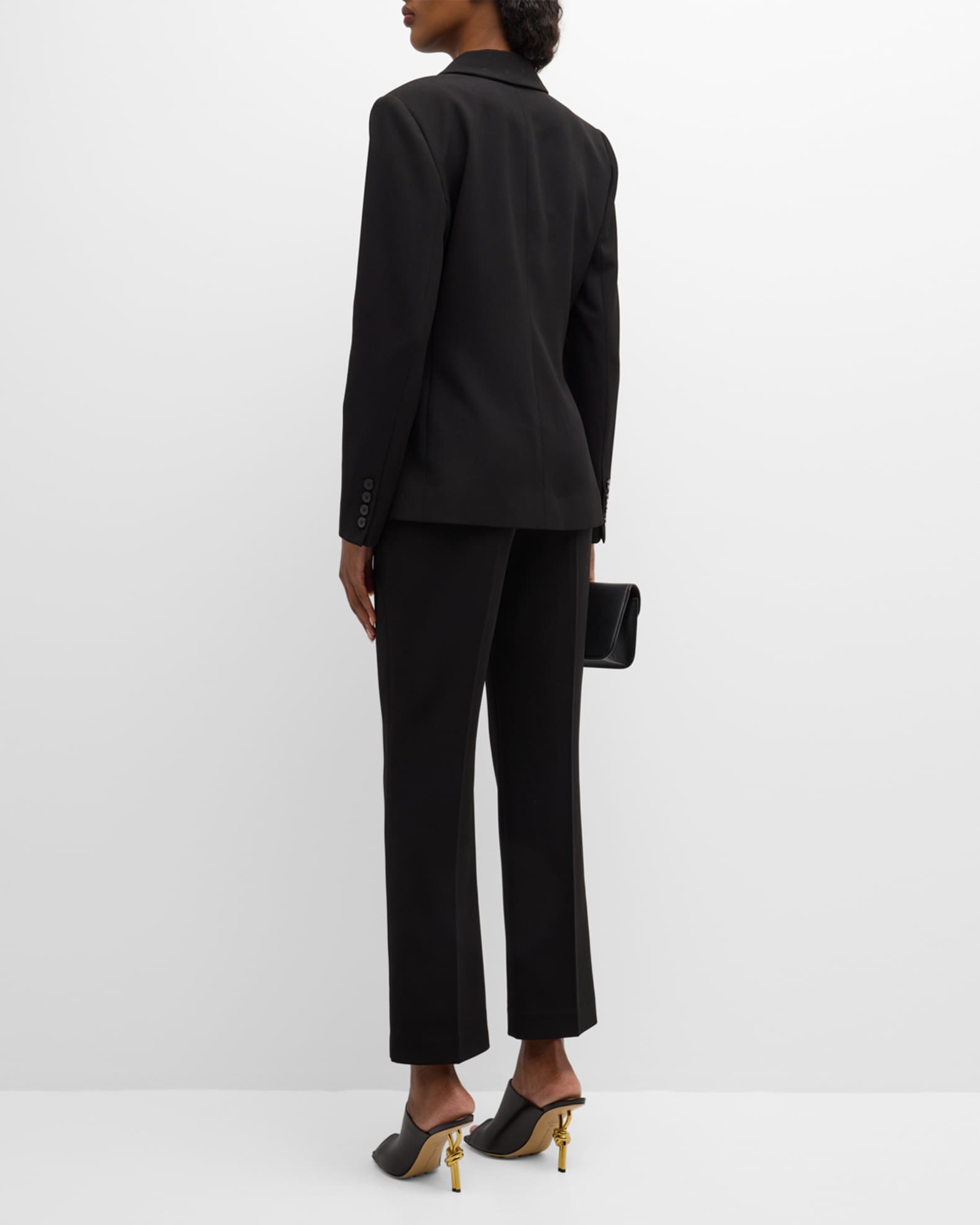 Elie Tahari The Sylvie Peak-Lapel Single-Button Blazer Elie Tahari The Sylvie Peak-Lapel Single-Button Blazer