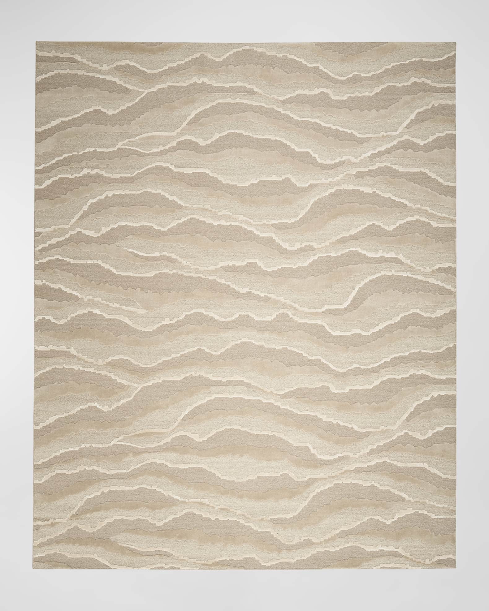 Rolling Hand-Knotted Rug 0