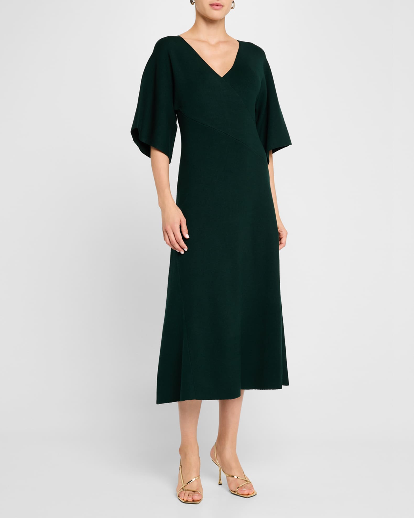 The Everly Kimono Sleeve Midi Sweater Dress