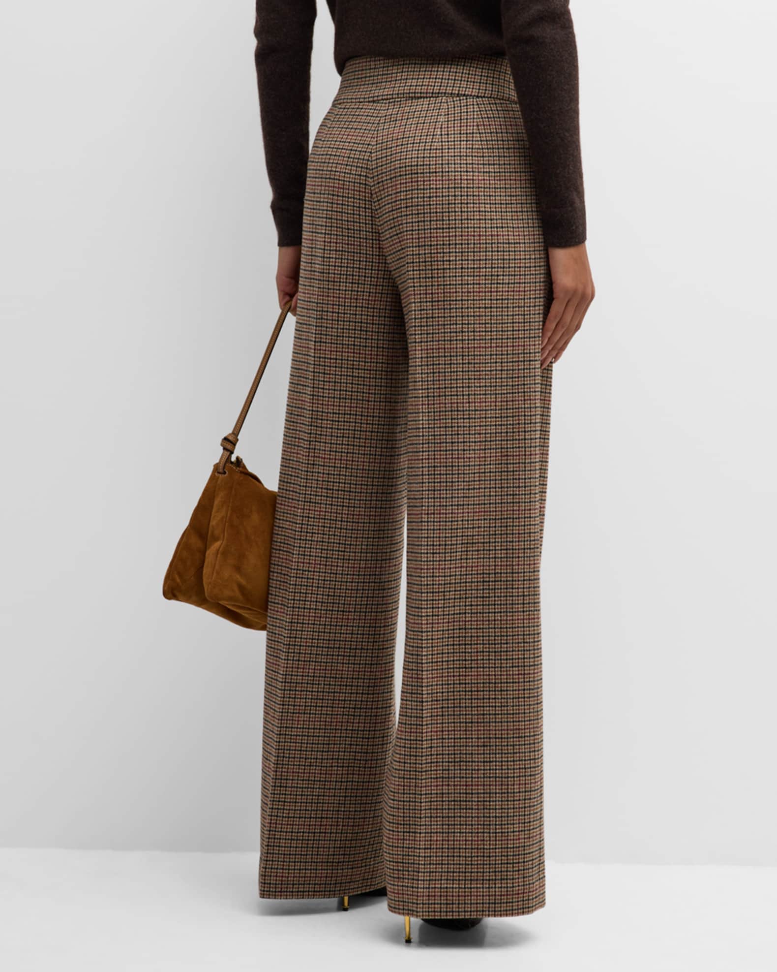 Louis Vuitton Wide Carpenter Trousers with Fringes Argent Lavande. Size 32