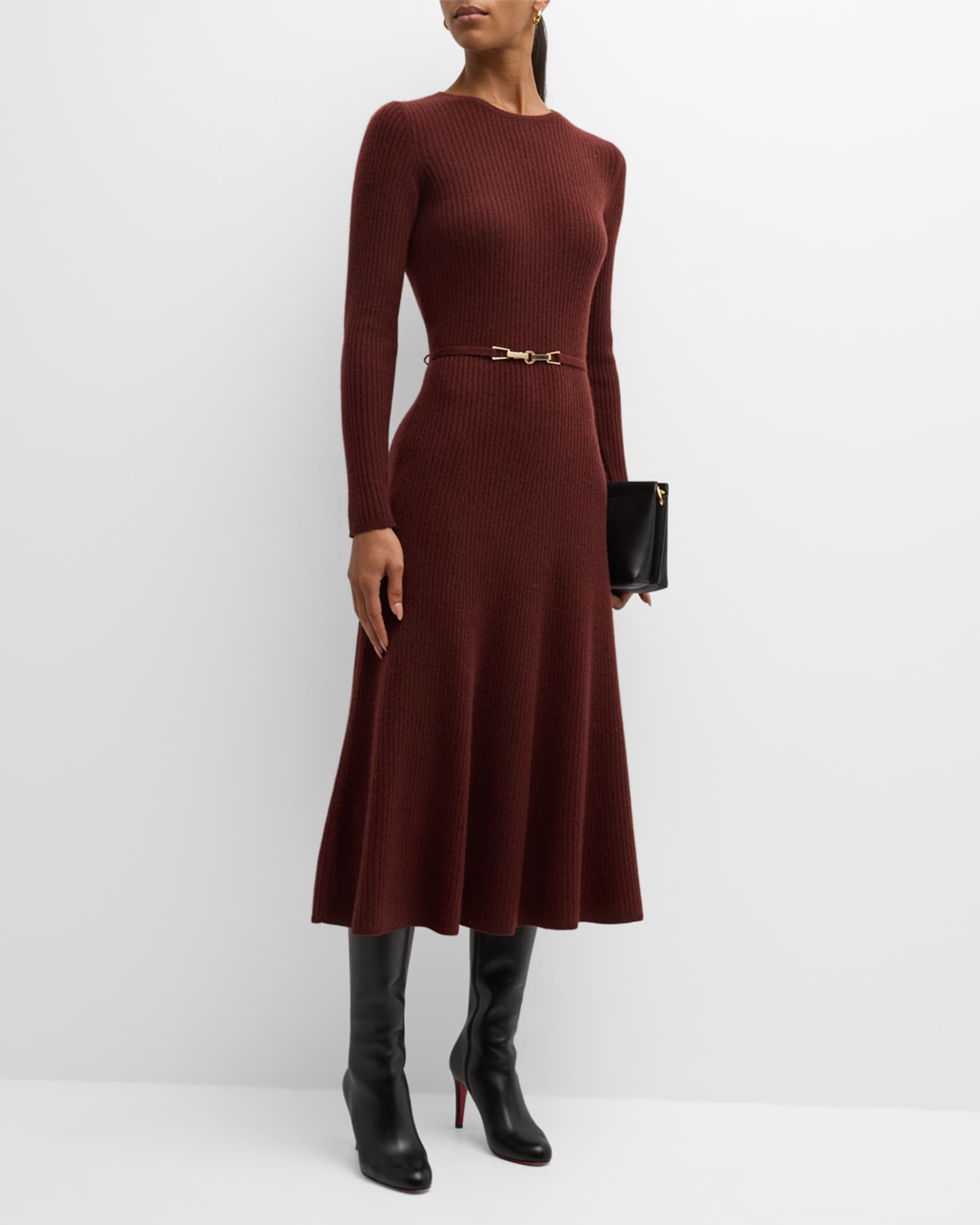 Leith bell sleeve wrap midi dress shop