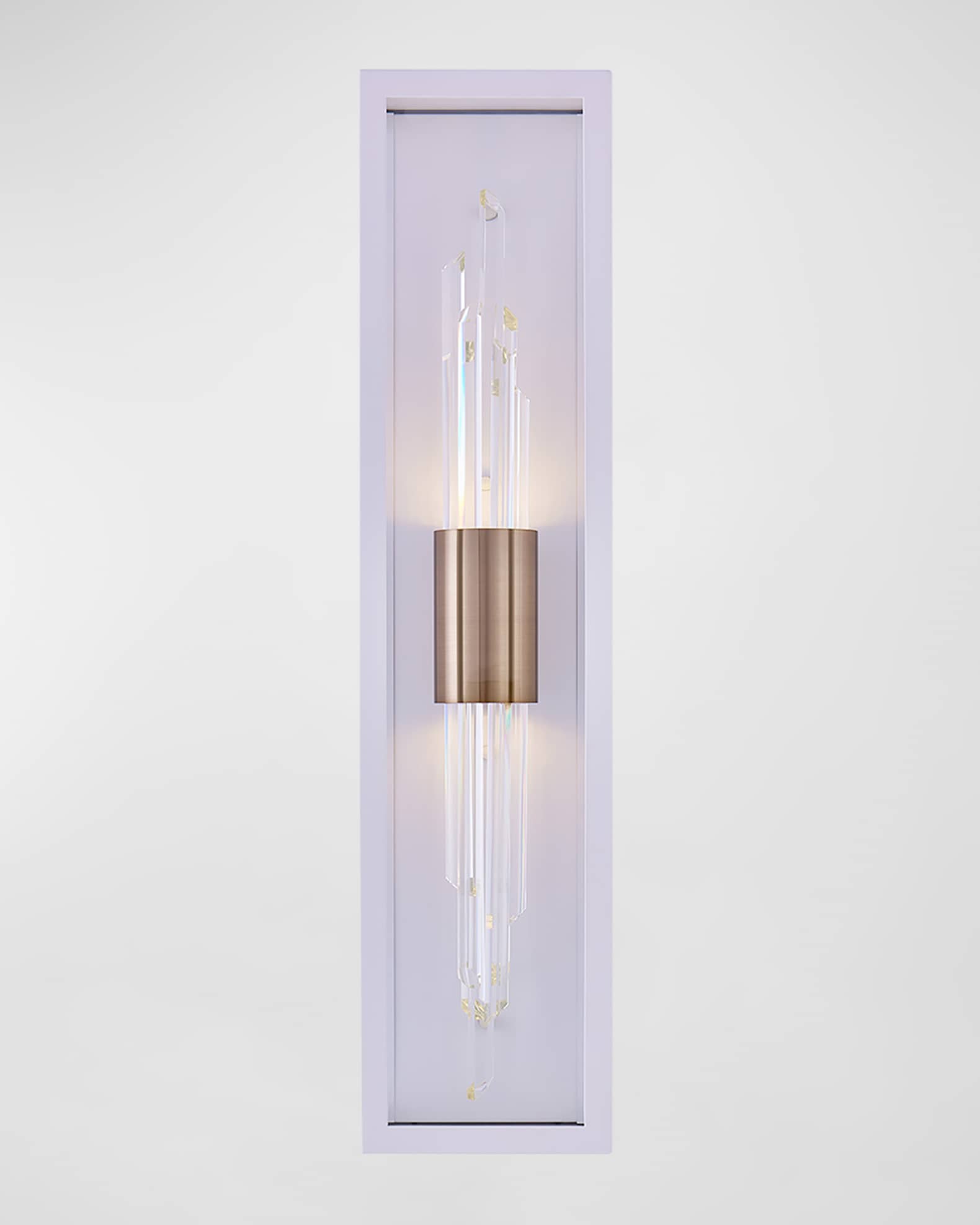 Lucca Champagne Gold LED Outdoor Sconce  0