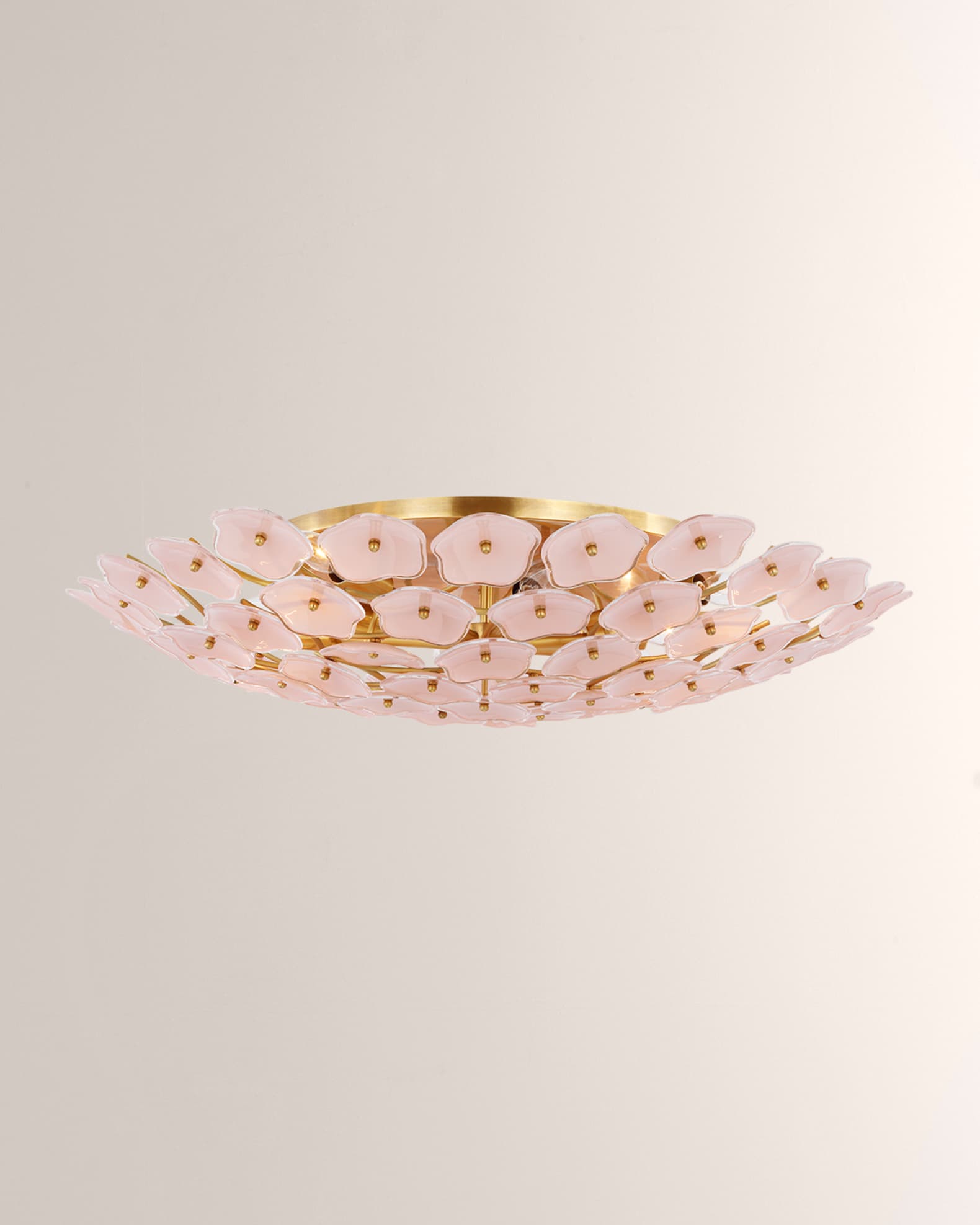 Visual Comfort Signature Leighton LED Flush Mount in Soft Brass
