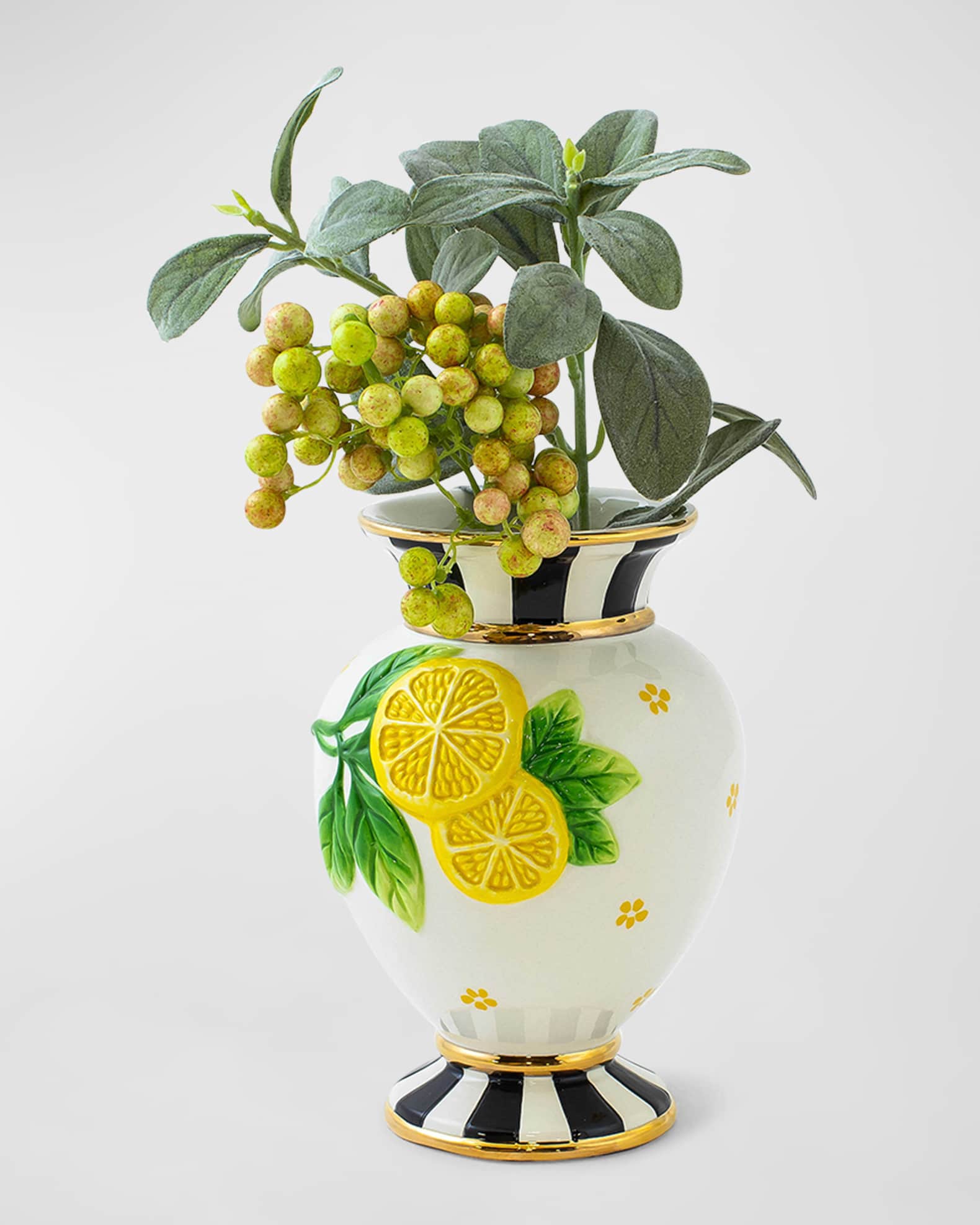 Potted Blooms Courtly Stripe Triple
