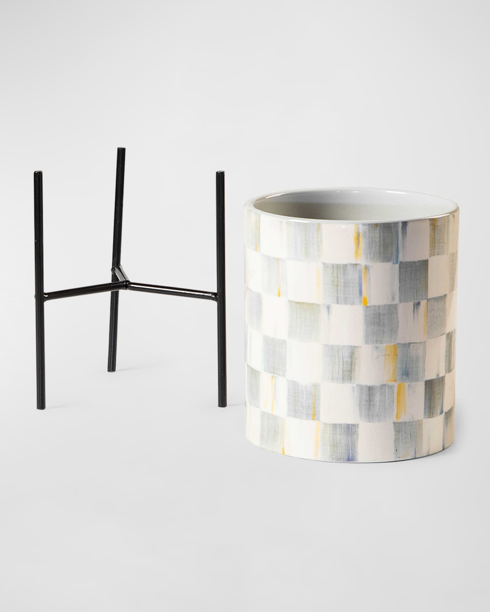 Sterling Check Tabletop Planter 1
