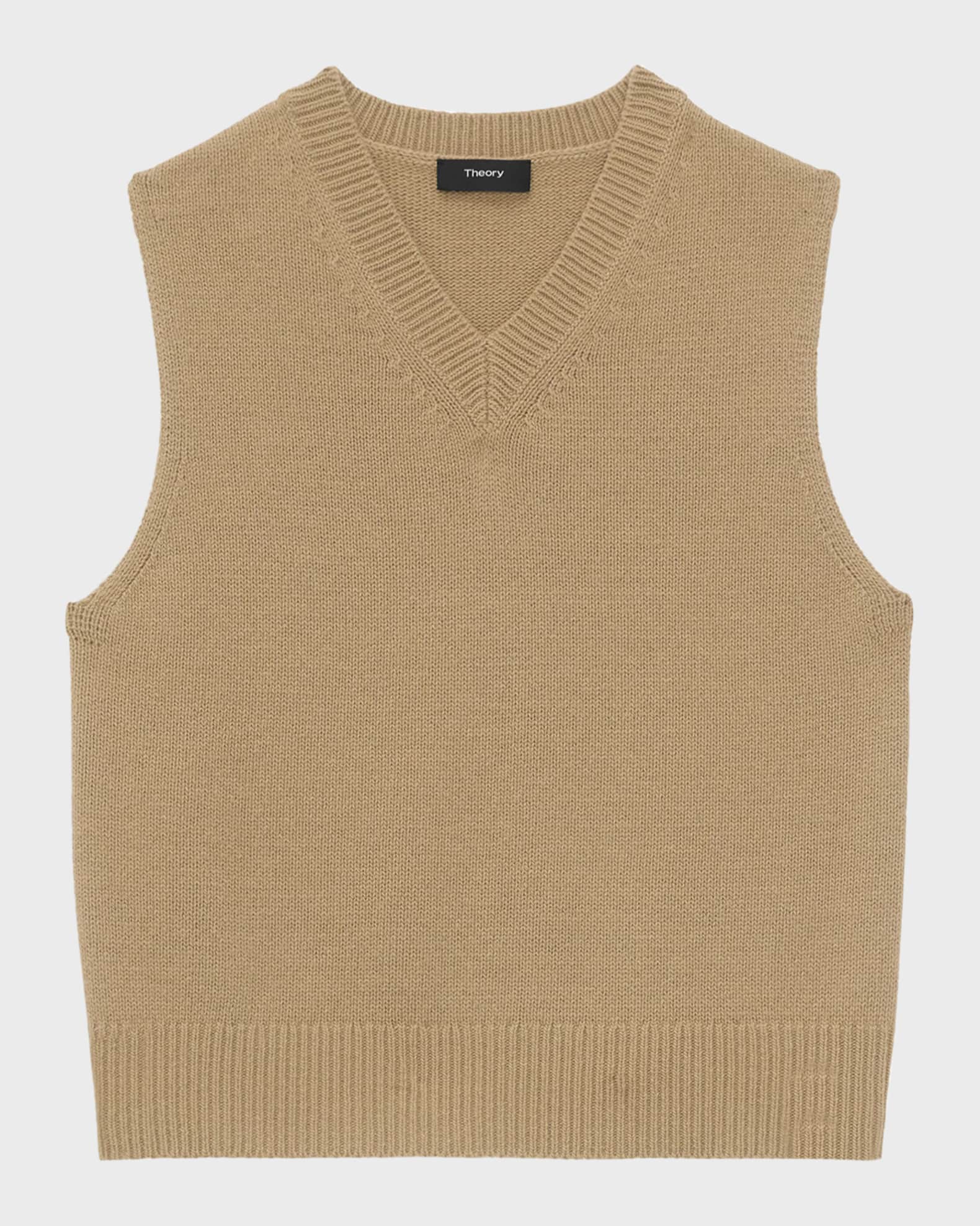 Theory Wool & Cashmere Shrunken Sweater Vest | Neiman Marcus