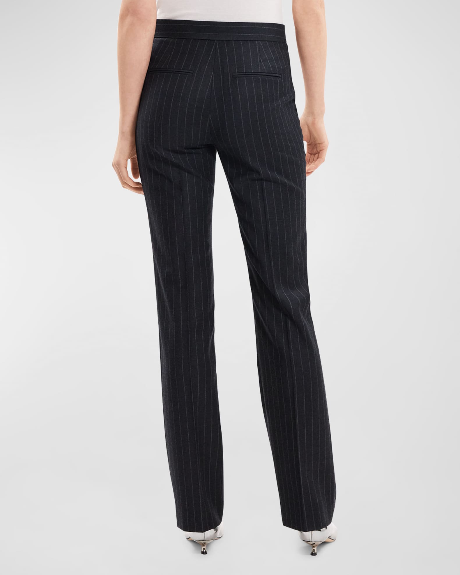 Theory Pinstripe Straight-Leg Pants