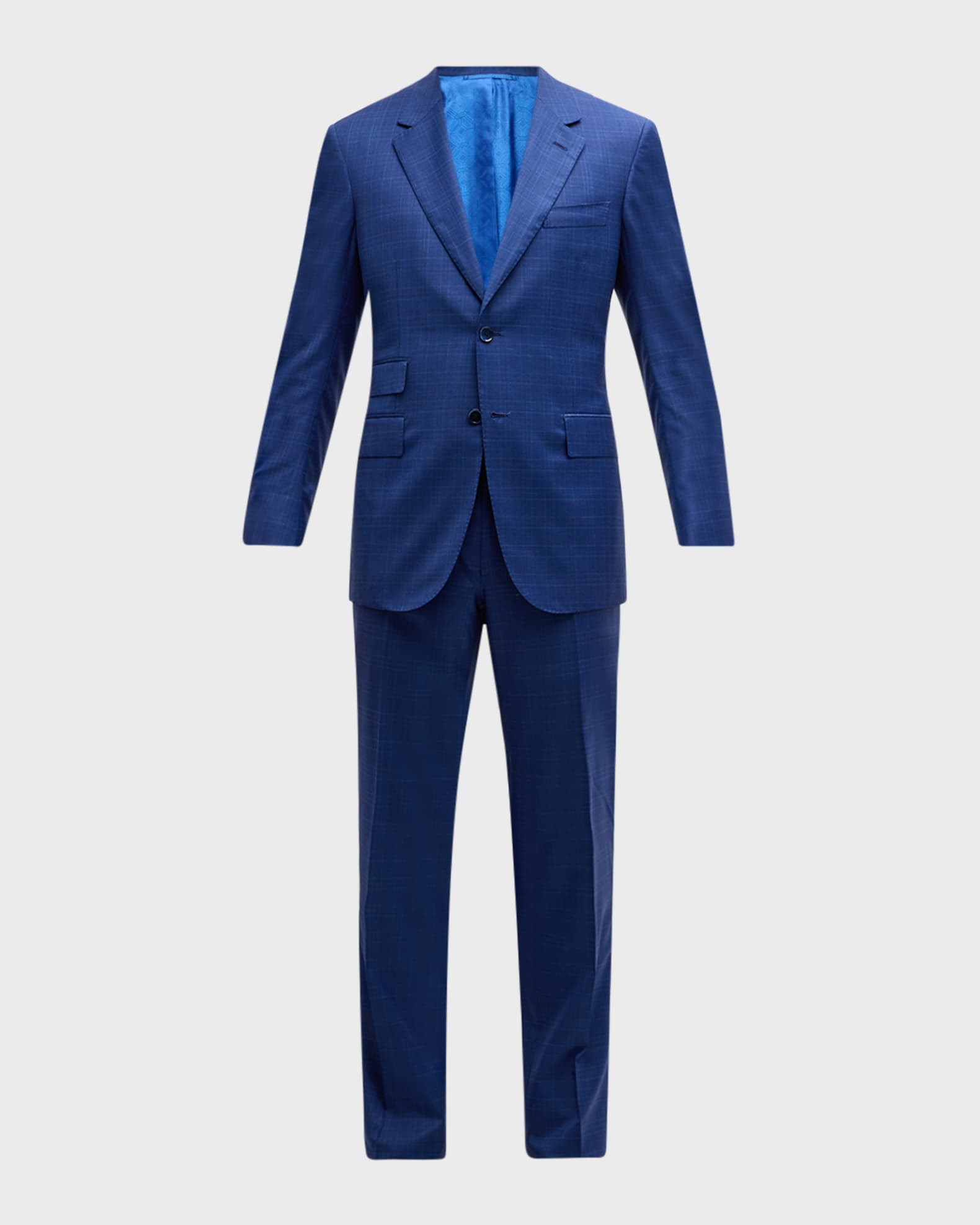 Men's Wool Plaid Suit 0