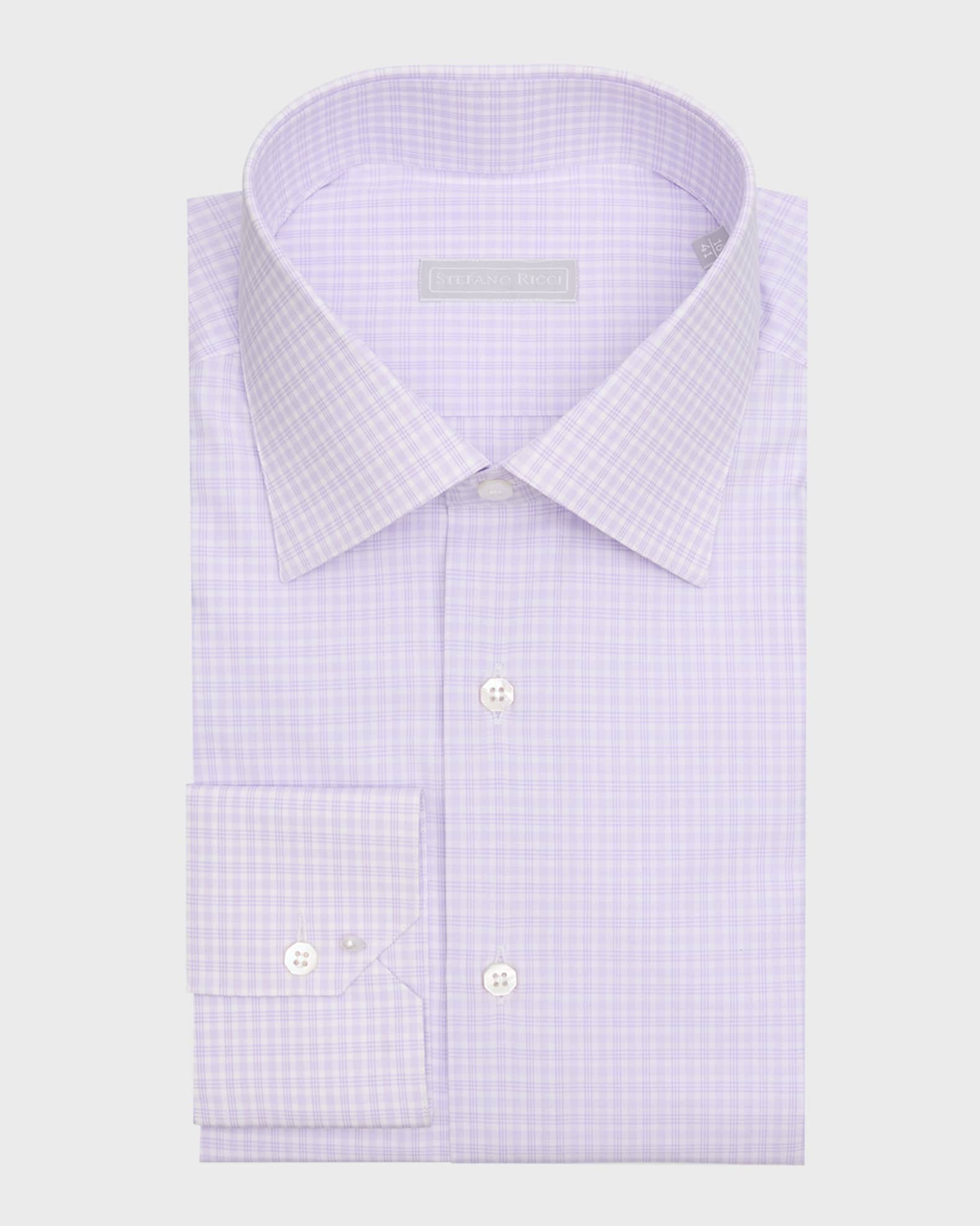 Men's Cotton Check Dress Shirt 0